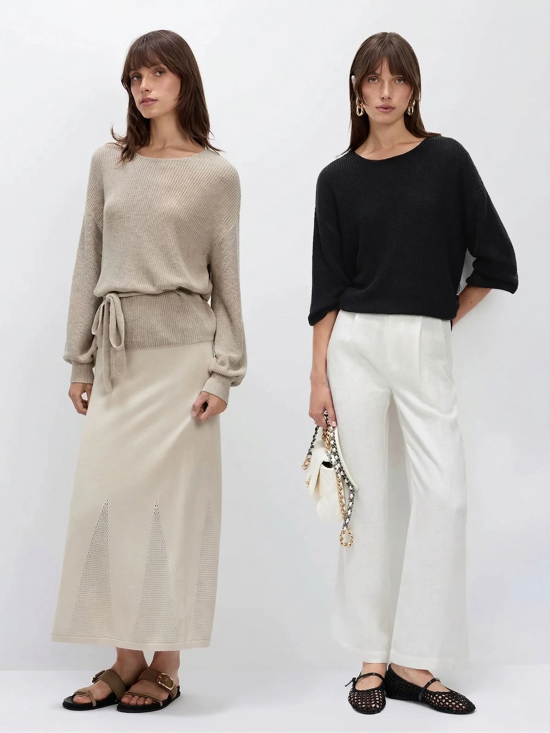 Tie-Waist Knit Sweater - Image 2