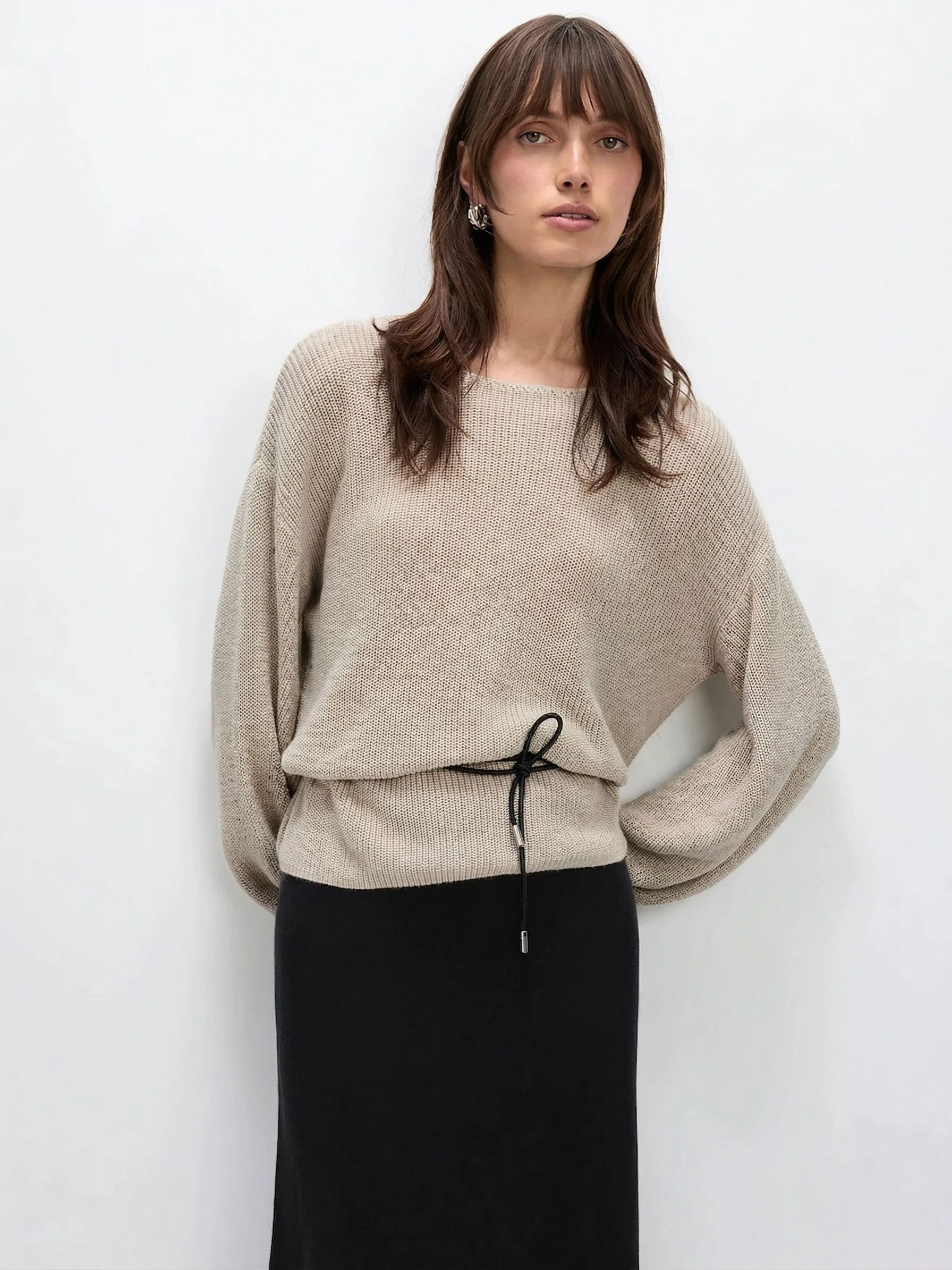 Tie-Waist Knit Sweater - Image 6