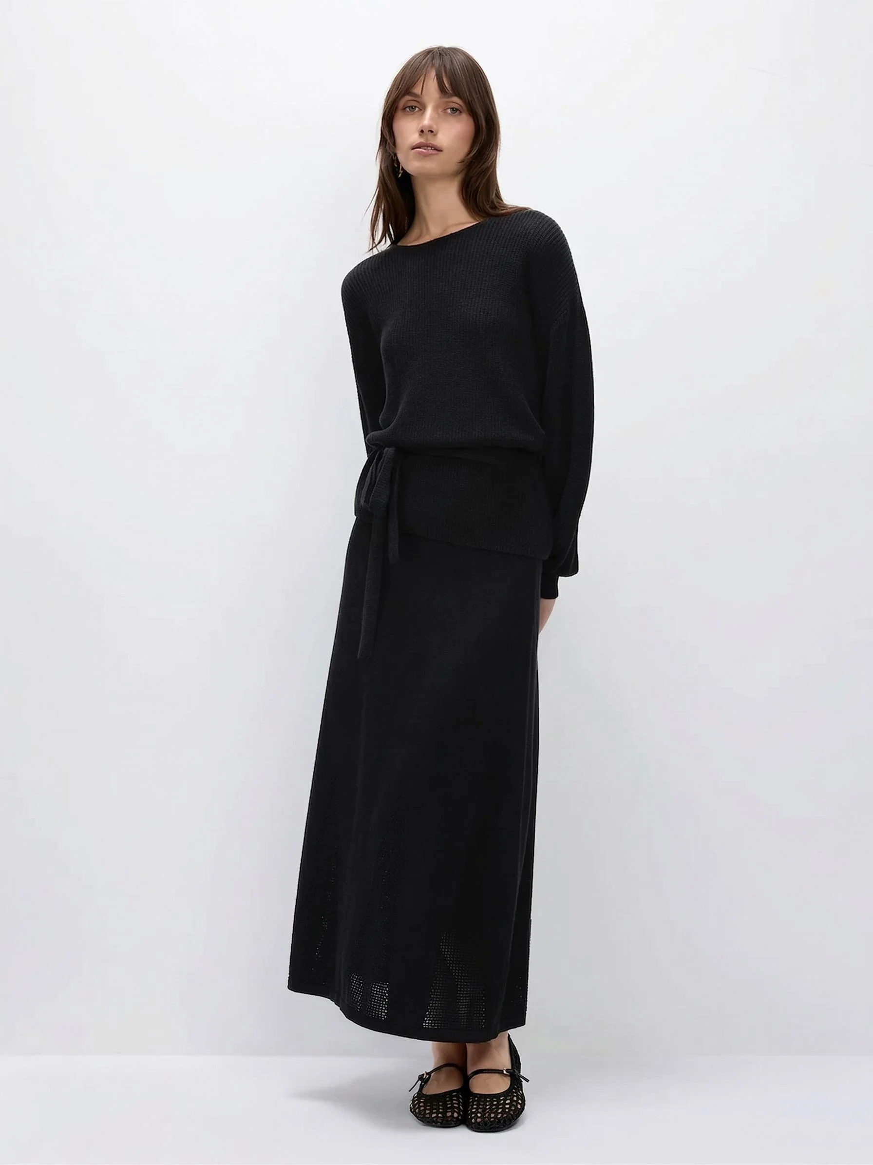 Tie-Waist Knit Sweater - Image 7