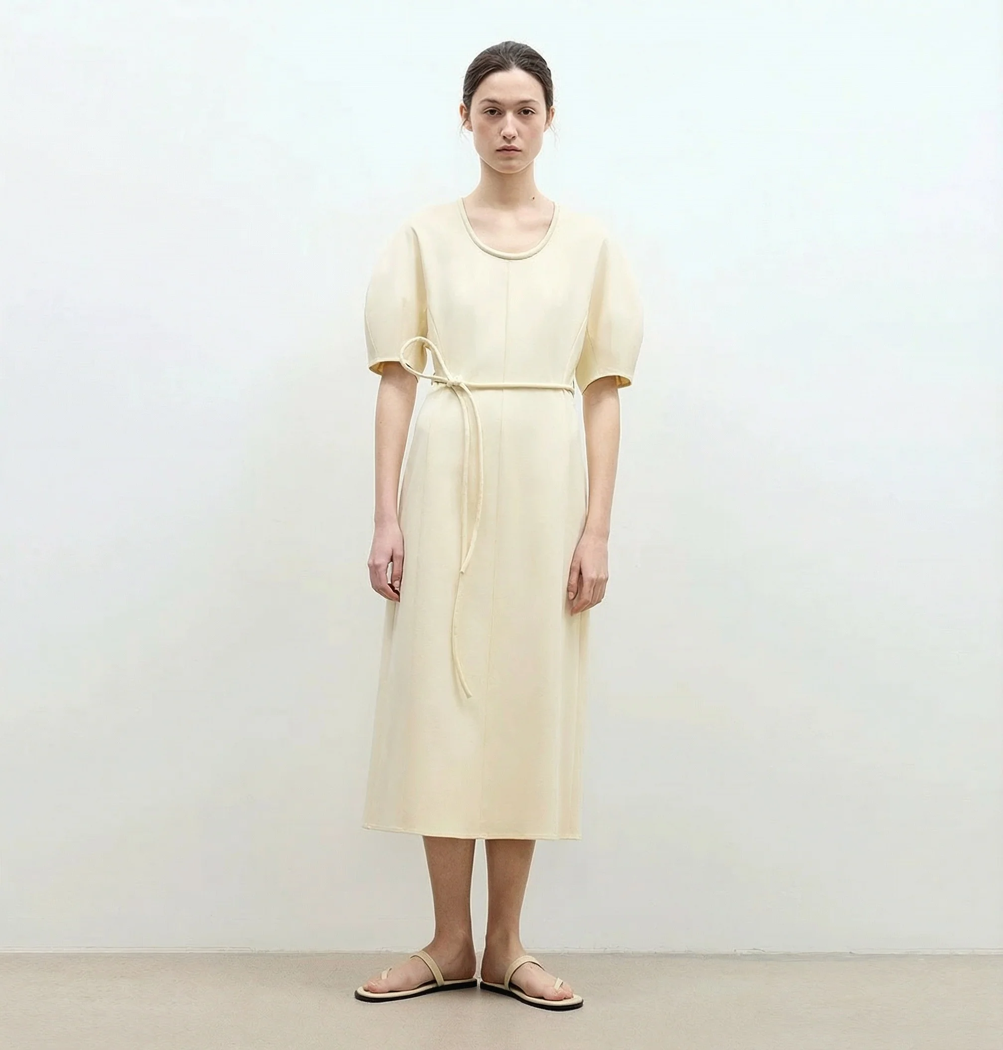 Tie-Waist Puff Dress - Image 5