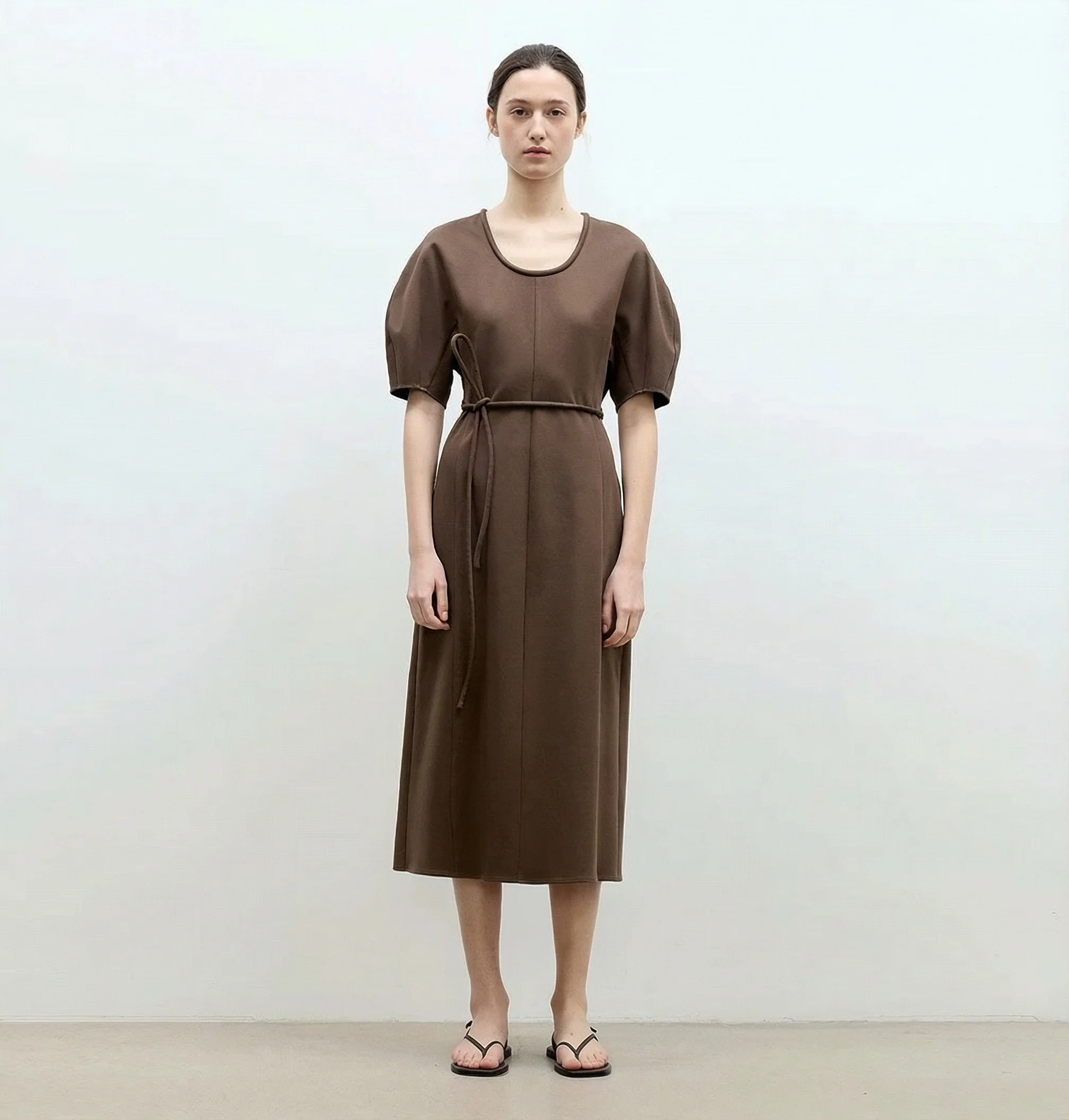 Tie-Waist Puff Dress - Image 6