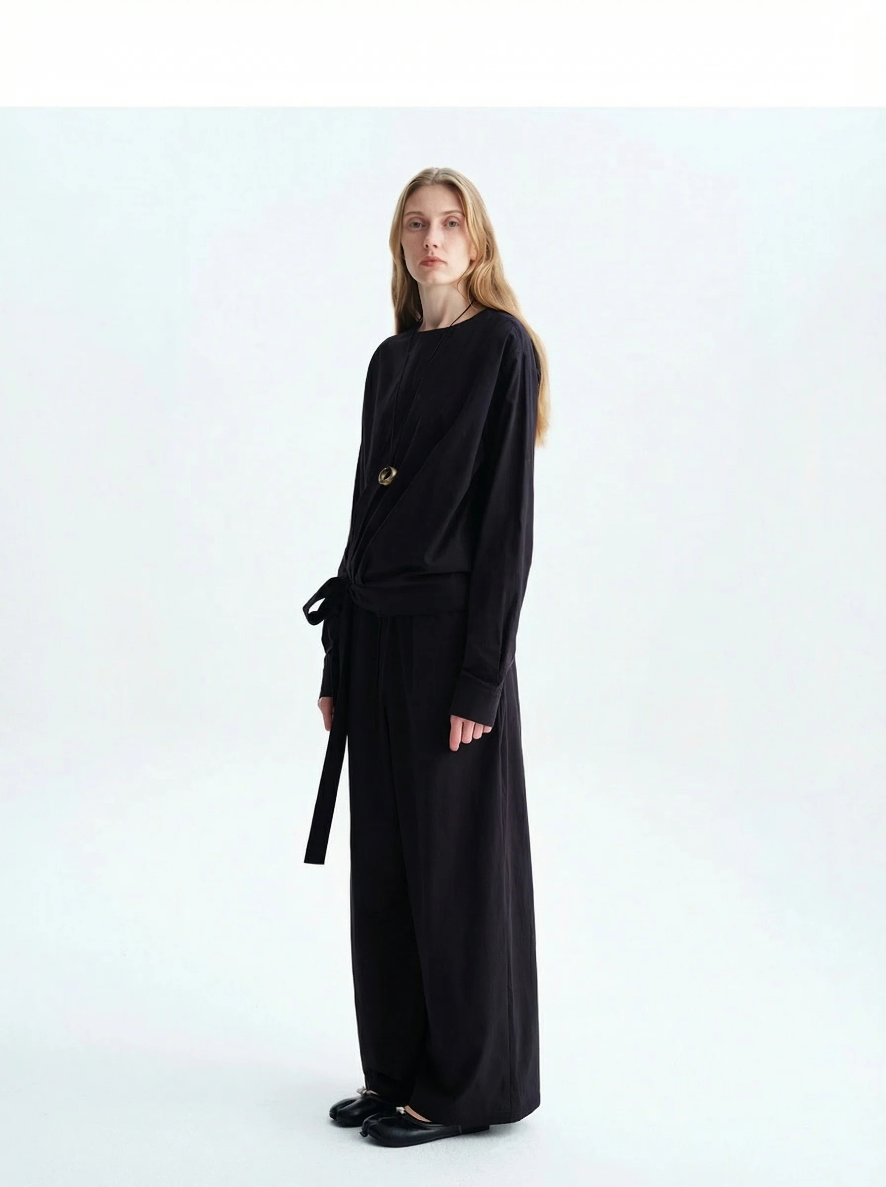 Tie-Waist Wrap Blouse - Image 5