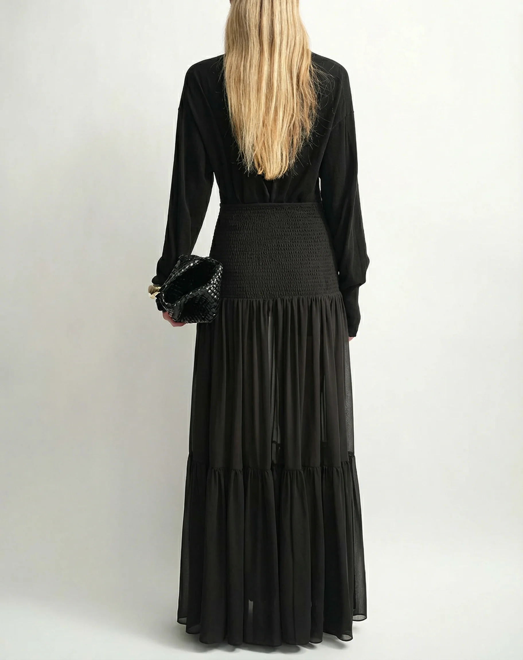Tiered Chiffon Maxi Skirt - Image 4