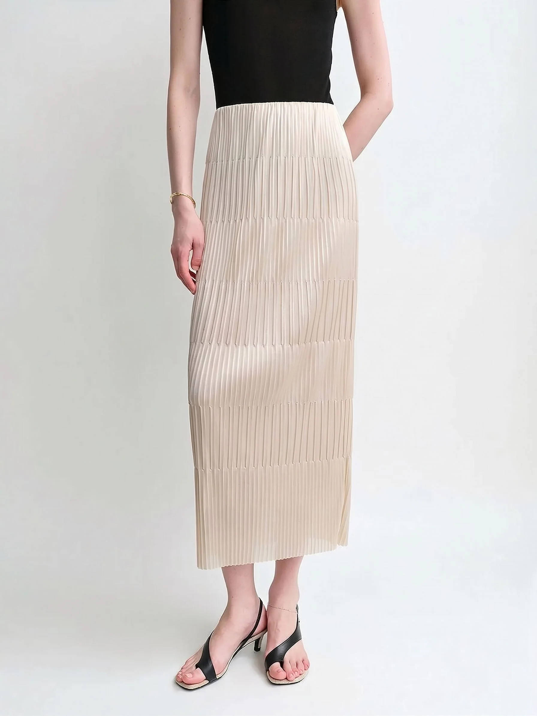 Tiered Pleat Dress - Image 10