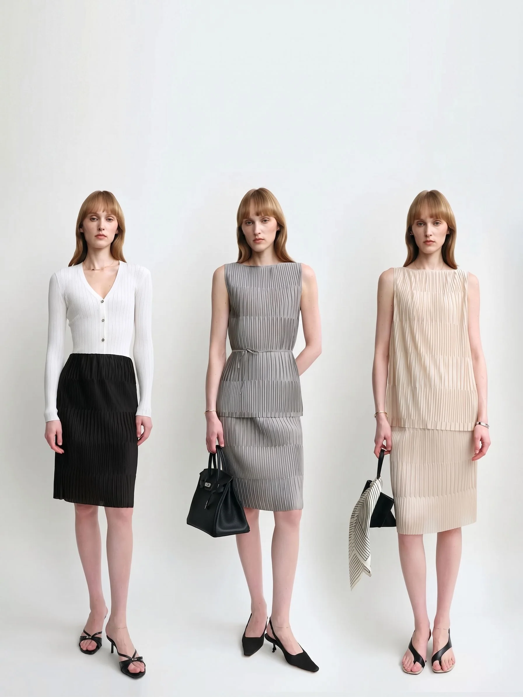 Tiered Pleat Dress - Image 3