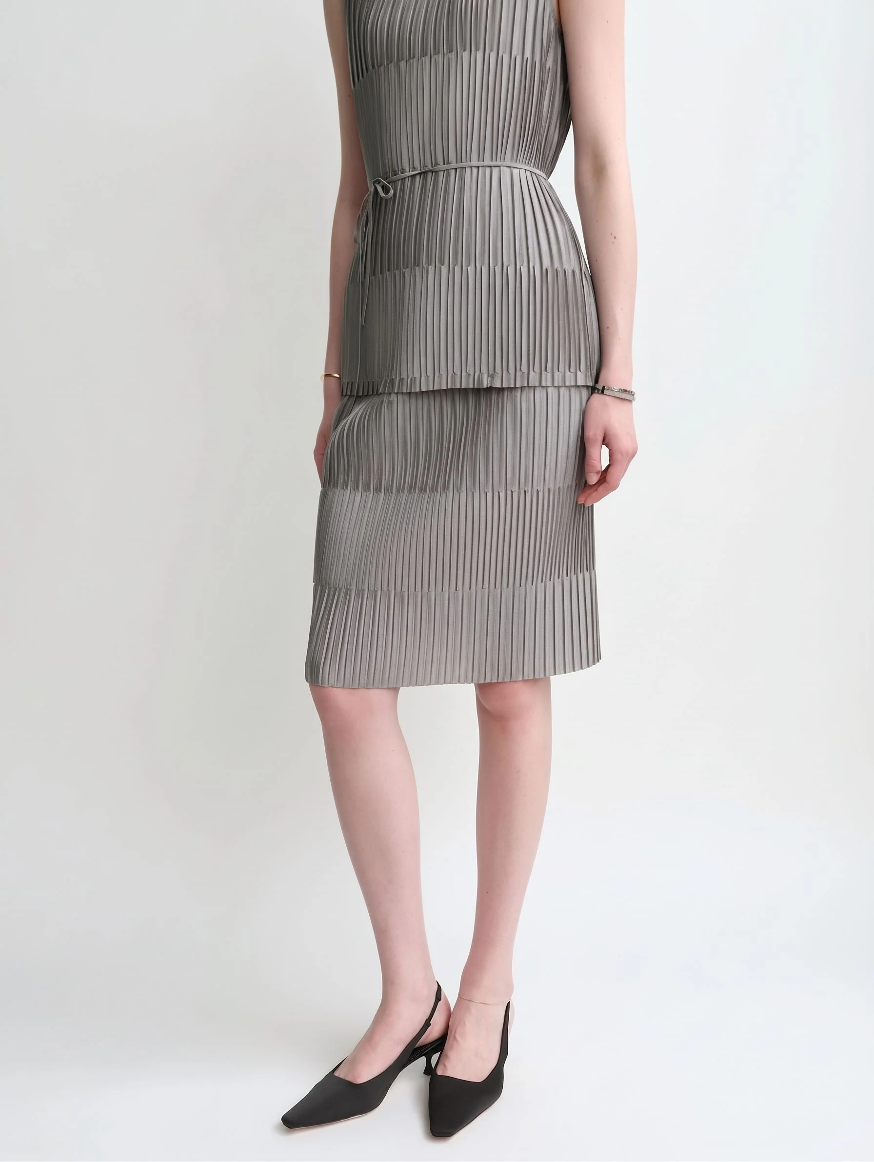 Tiered Pleat Dress - Image 4