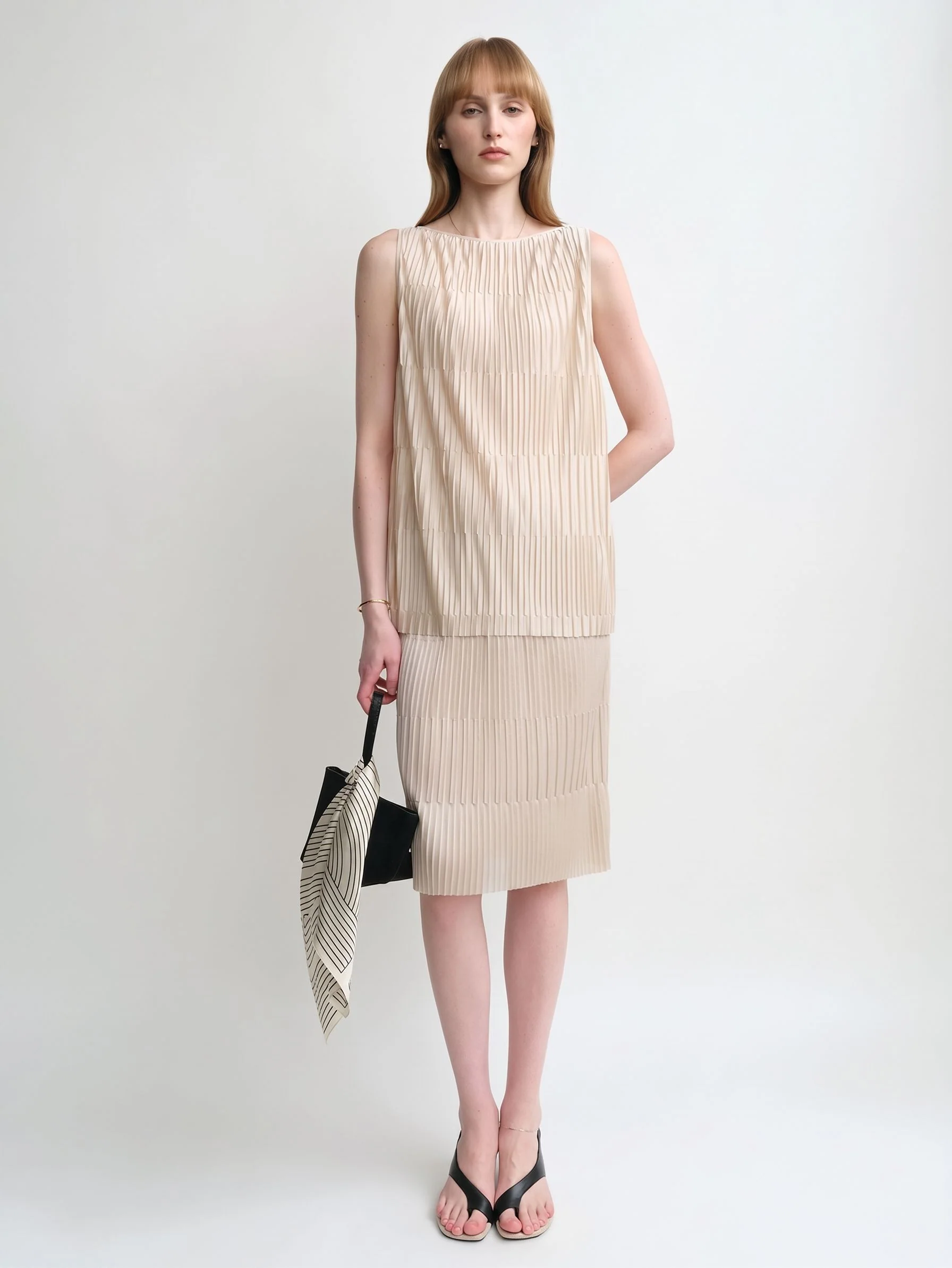 Tiered Pleat Dress - Image 5