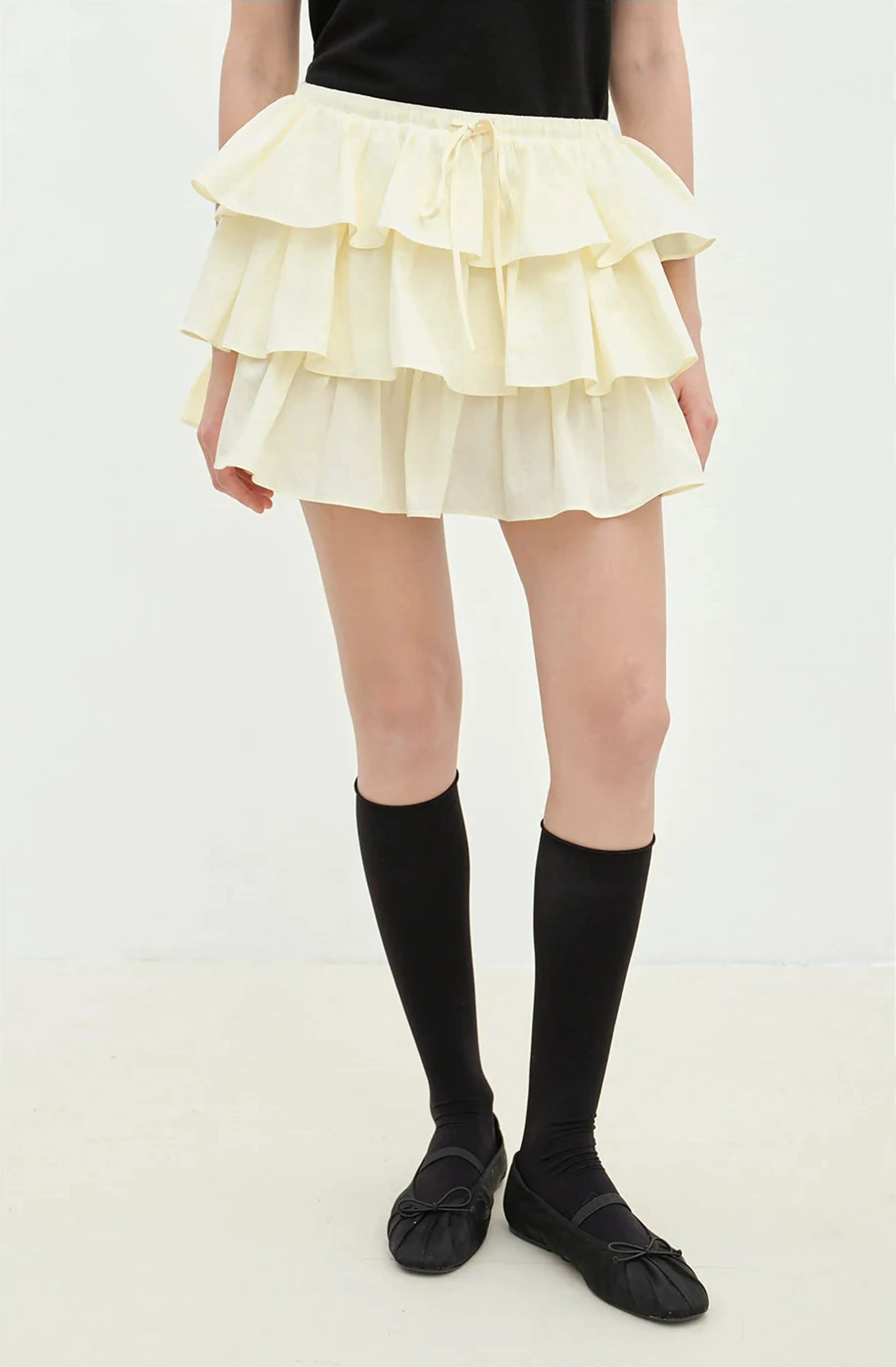 Tiered Ruffle Mini Skirt