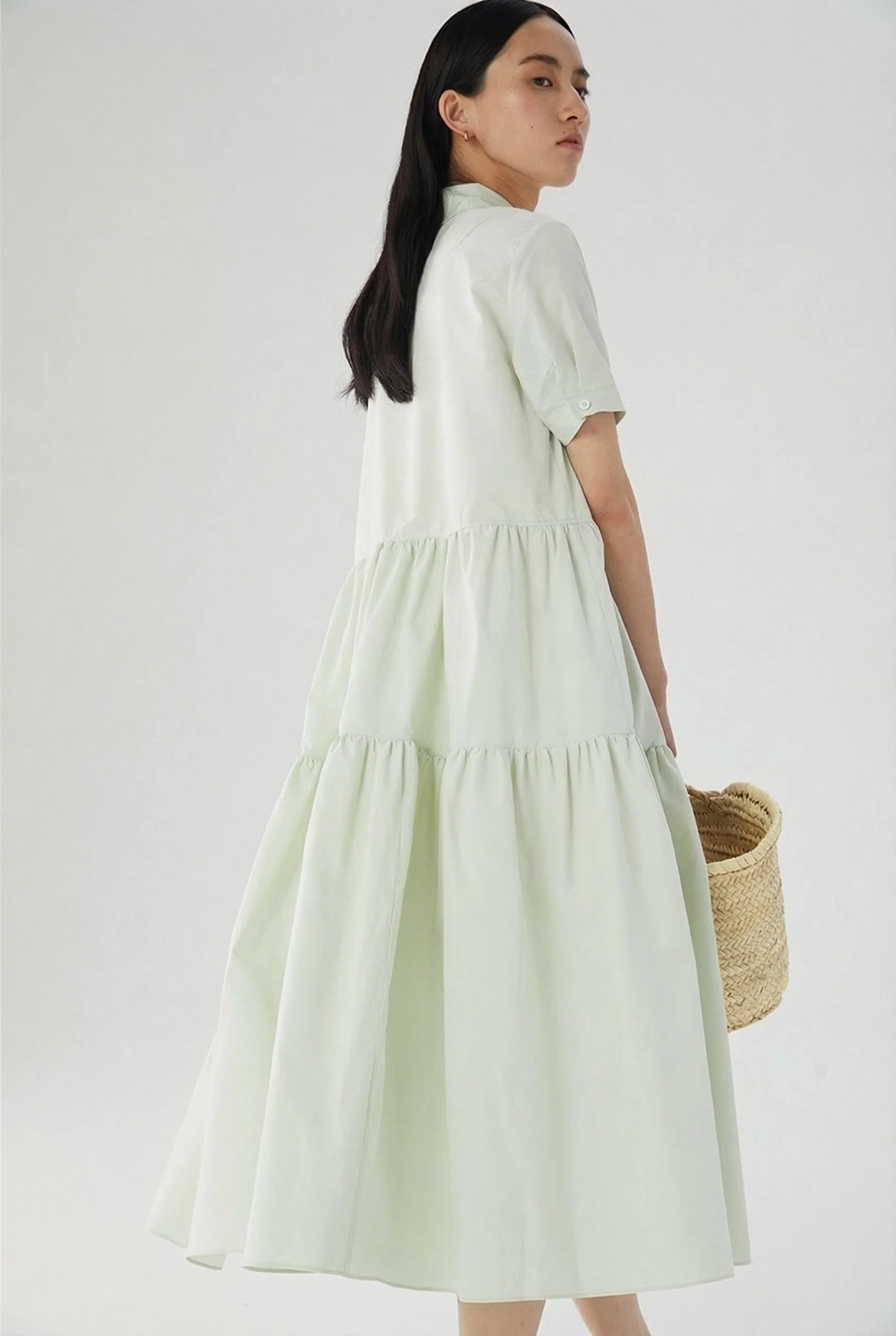 Tiered Shirt Midi Dress - Image 2