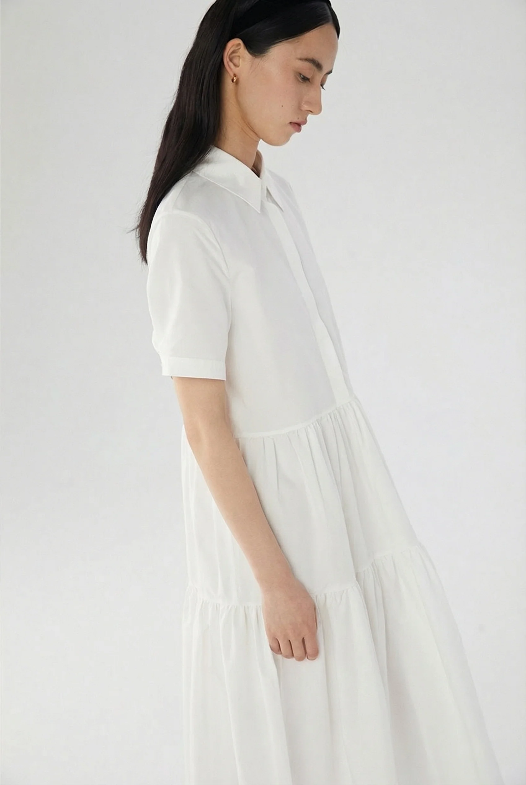 Tiered Shirt Midi Dress - Image 3