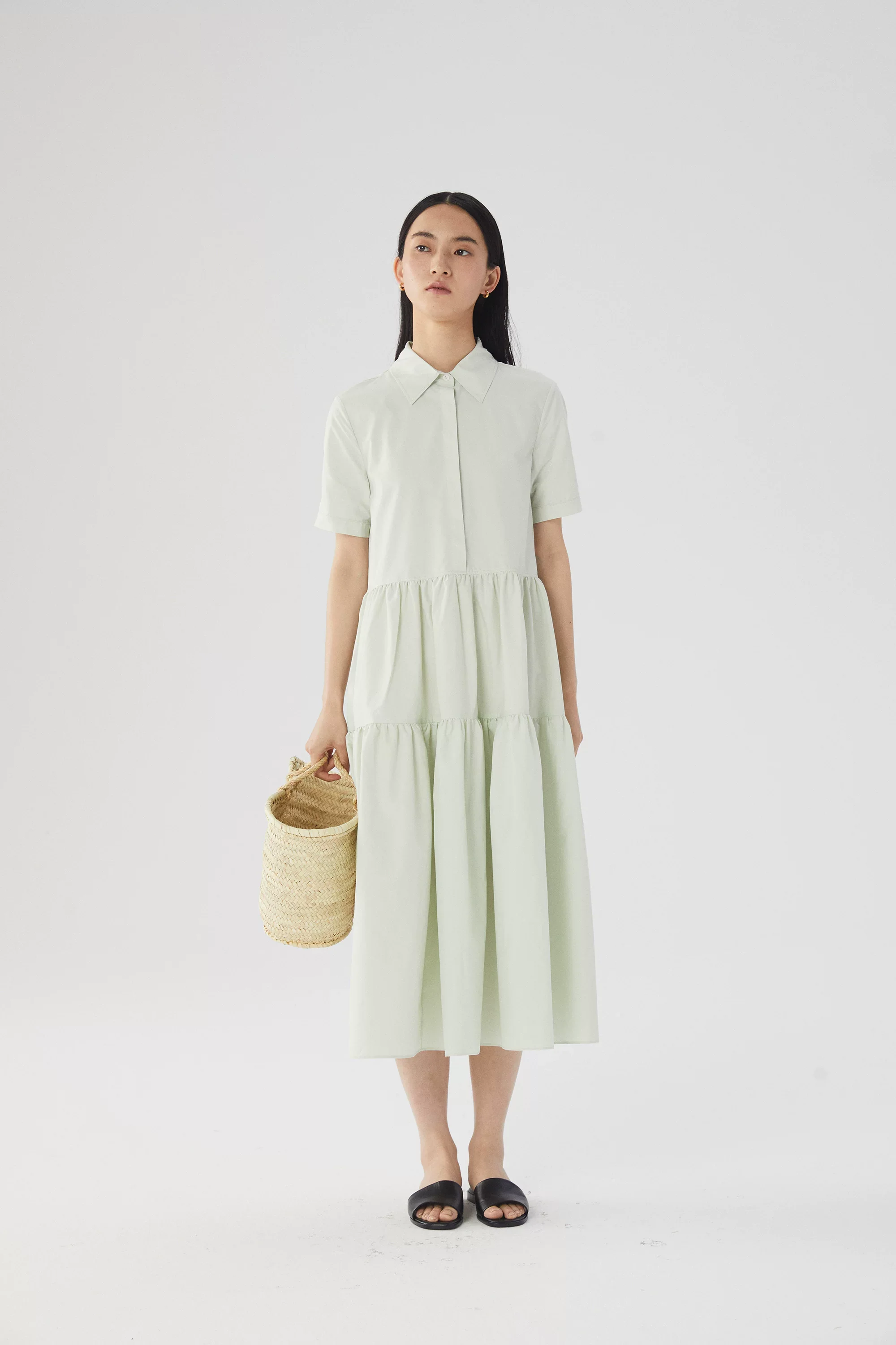 Tiered Shirt Midi Dress - Image 5