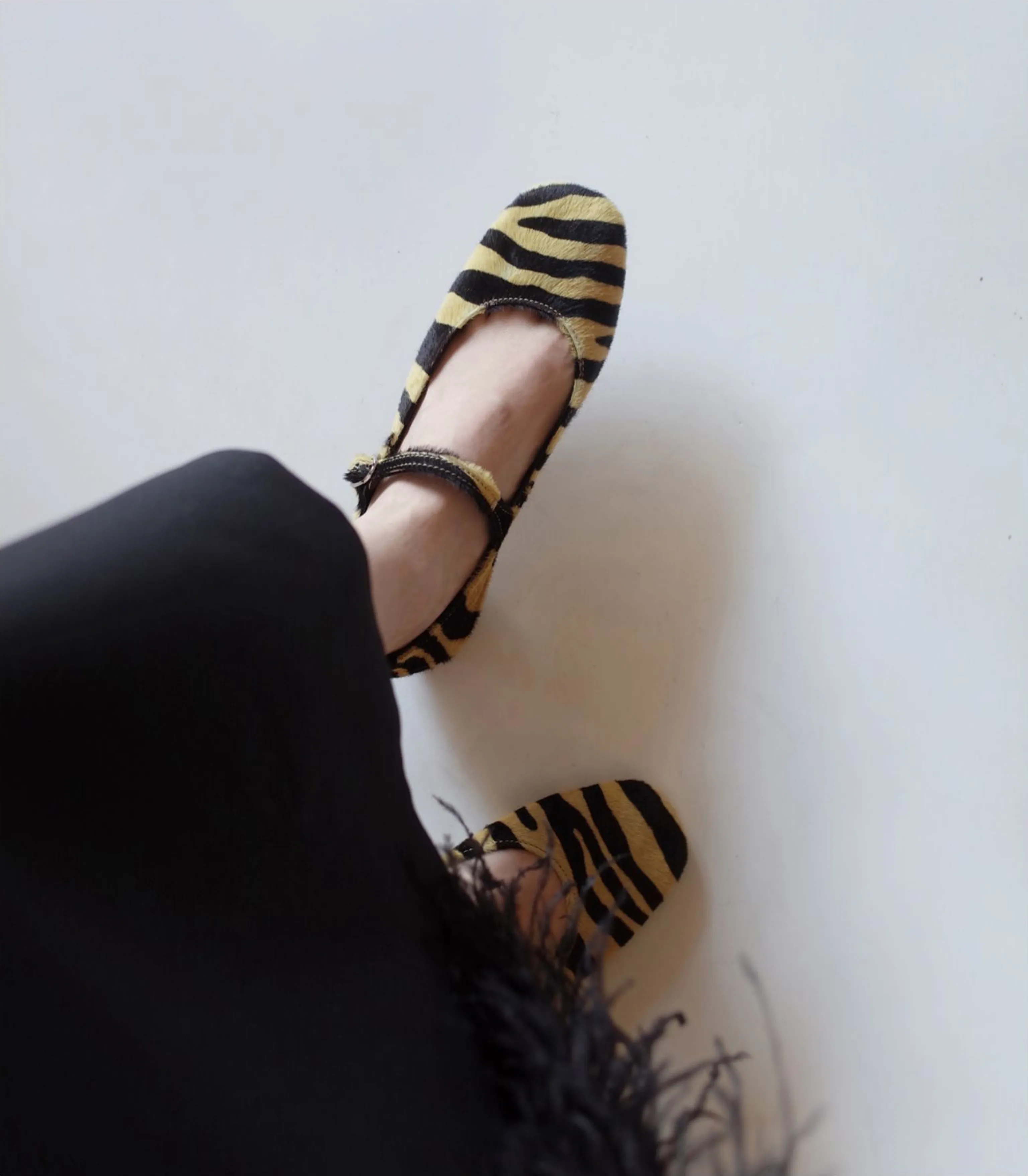 Tiger Striped Mary Jane Flats - Image 3