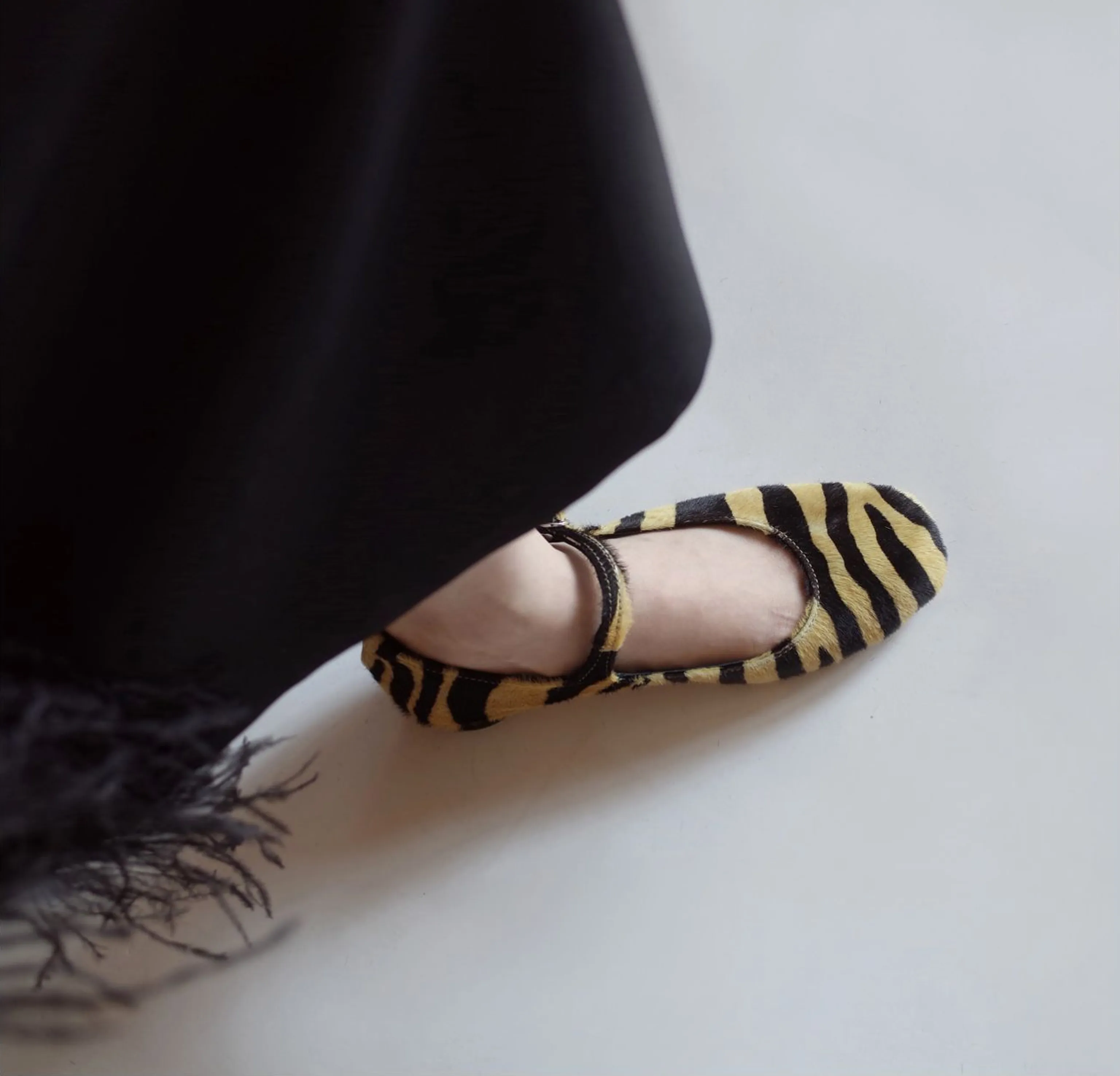 Tiger Striped Mary Jane Flats - Image 4