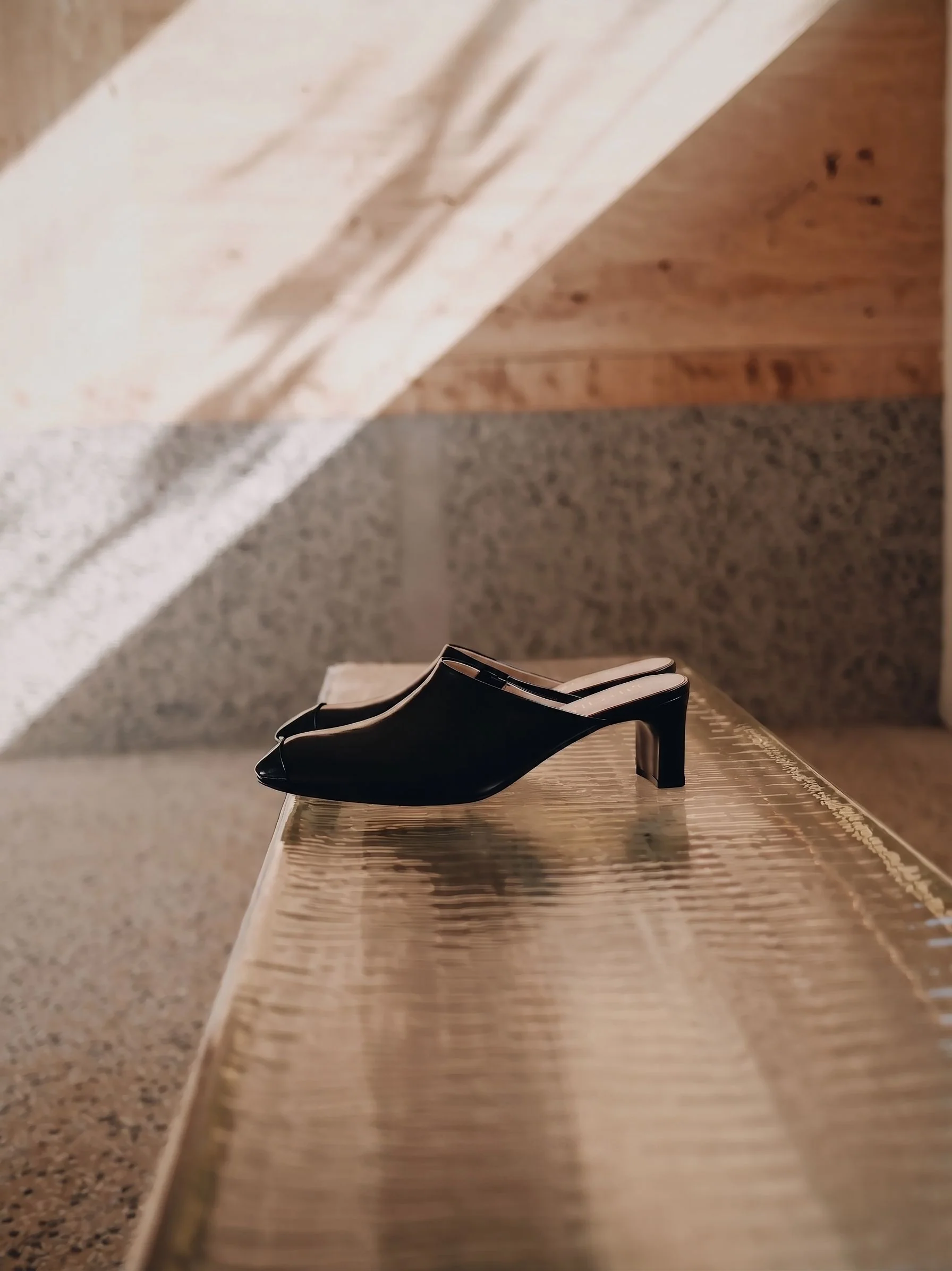 Toe-Cap Heeled Mules