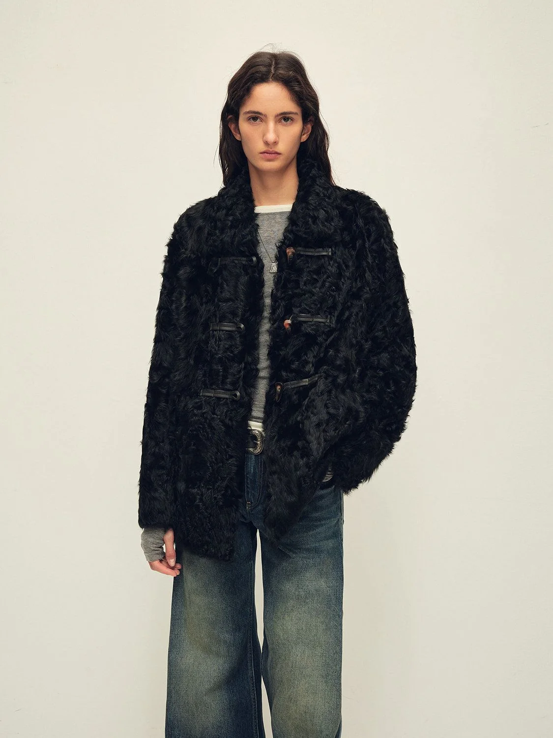 Toggle Faux-Fur Coat - Image 2