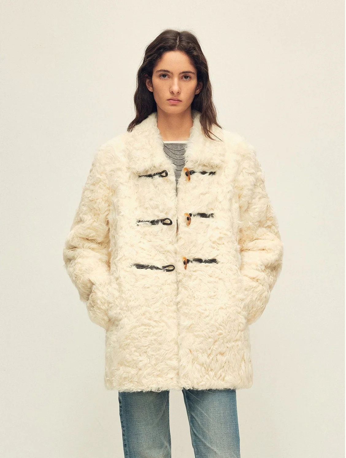 Toggle Faux-Fur Coat - Image 6