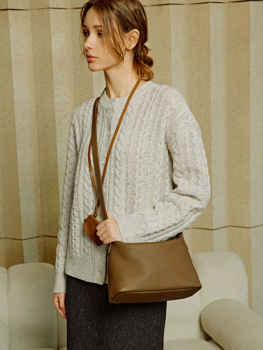 Togo Leather Crescent Hobo Bag - Image 2