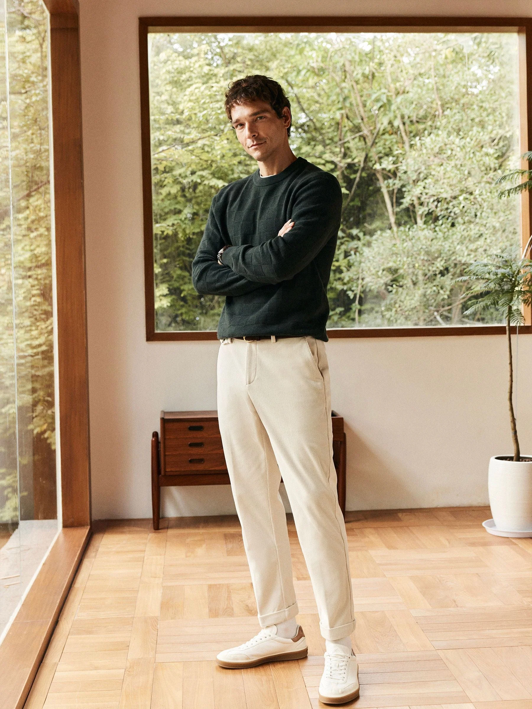 Tonal Check Sweater - Image 3