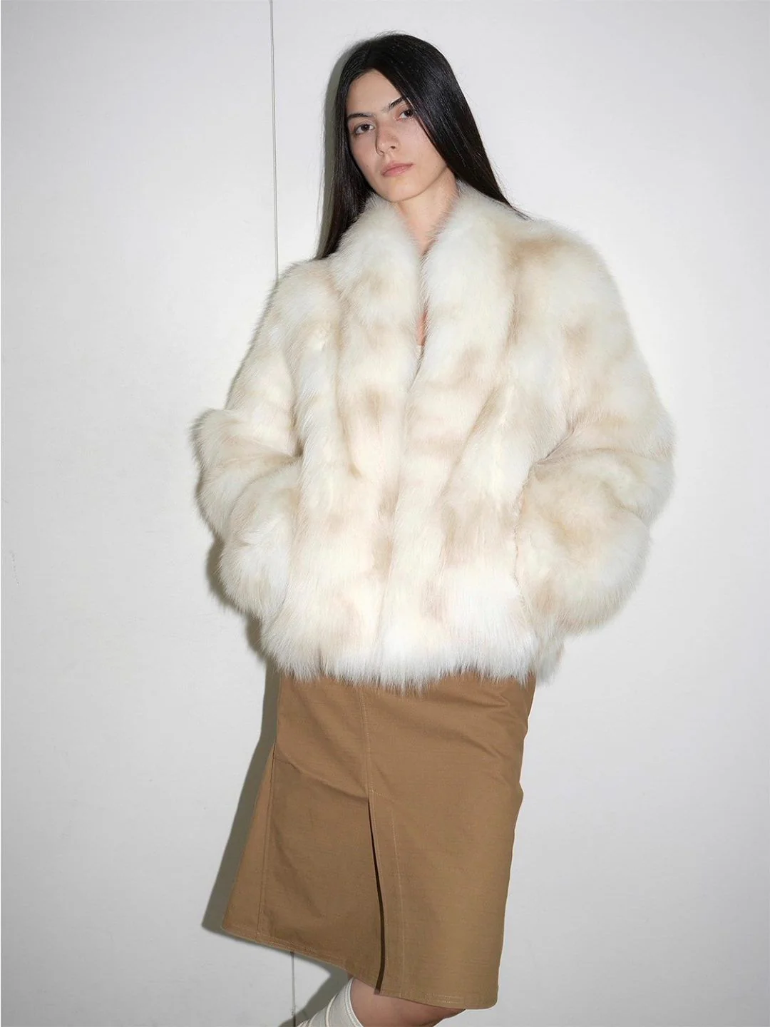 Tonal Fox Fur Jacket