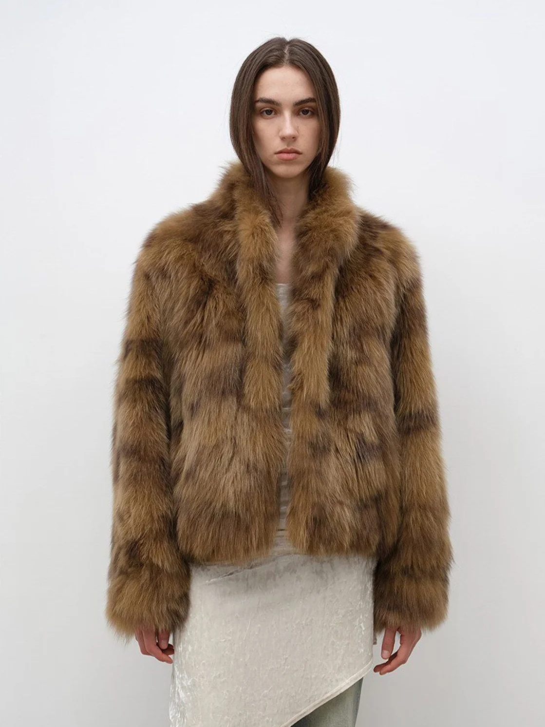 Tonal Fox Fur Jacket - Image 10