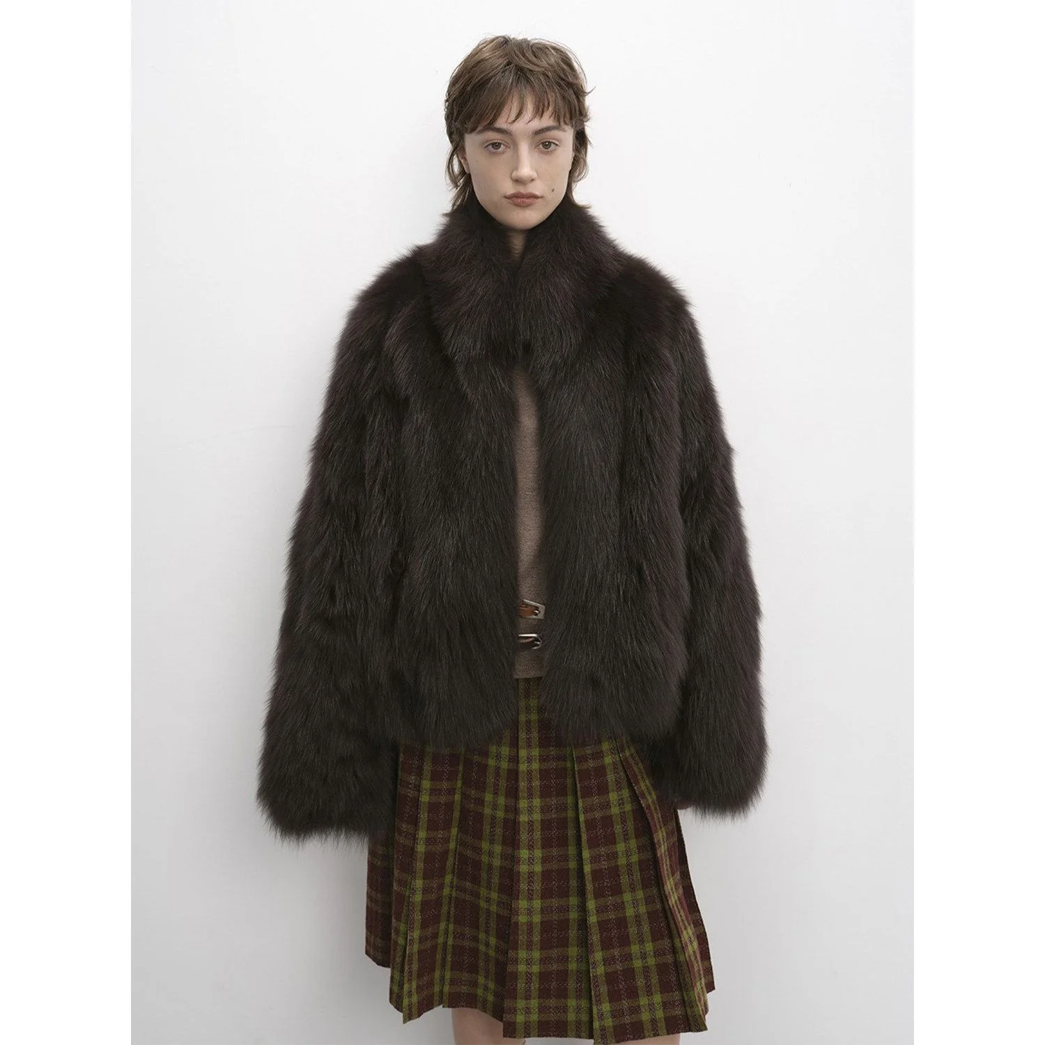 Tonal Fox Fur Jacket - Image 6