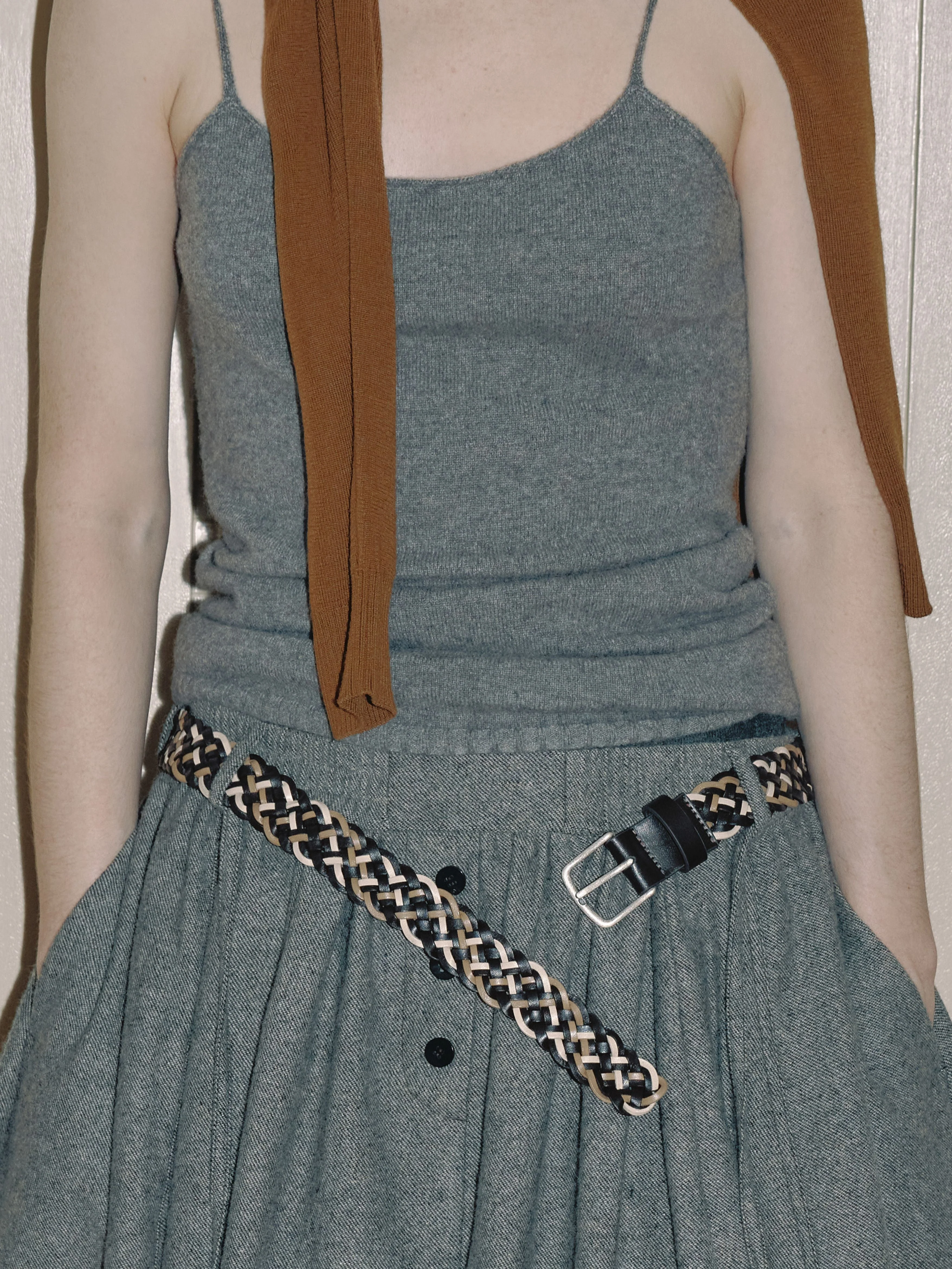 Top-Grain Braided Leather Belt - Image 2