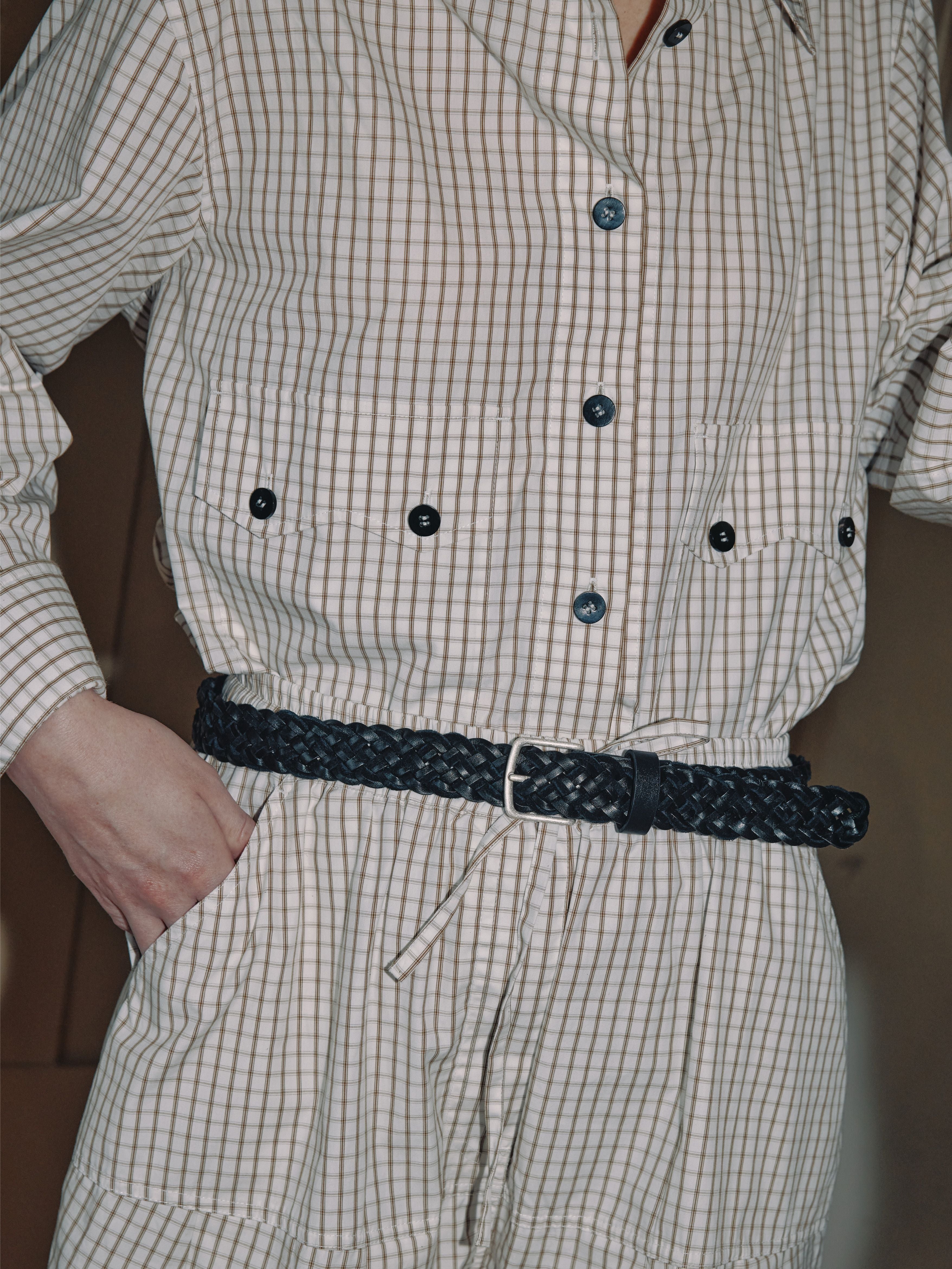 Top-Grain Braided Leather Belt - Image 4