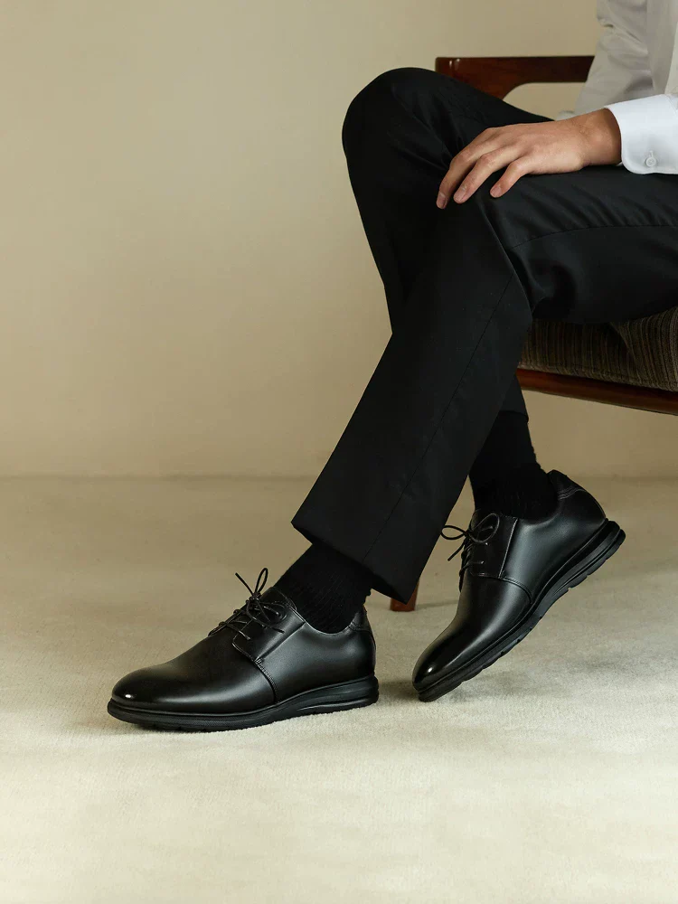 Top-Grain Calf Leather Plain-Toe Derby - Image 5