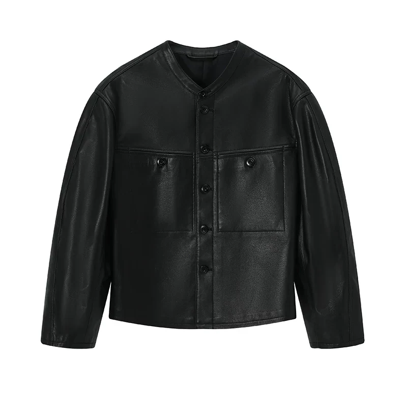 Top-Grain Calfskin Snap-Front Jacket & Bermuda Shorts - Image 5