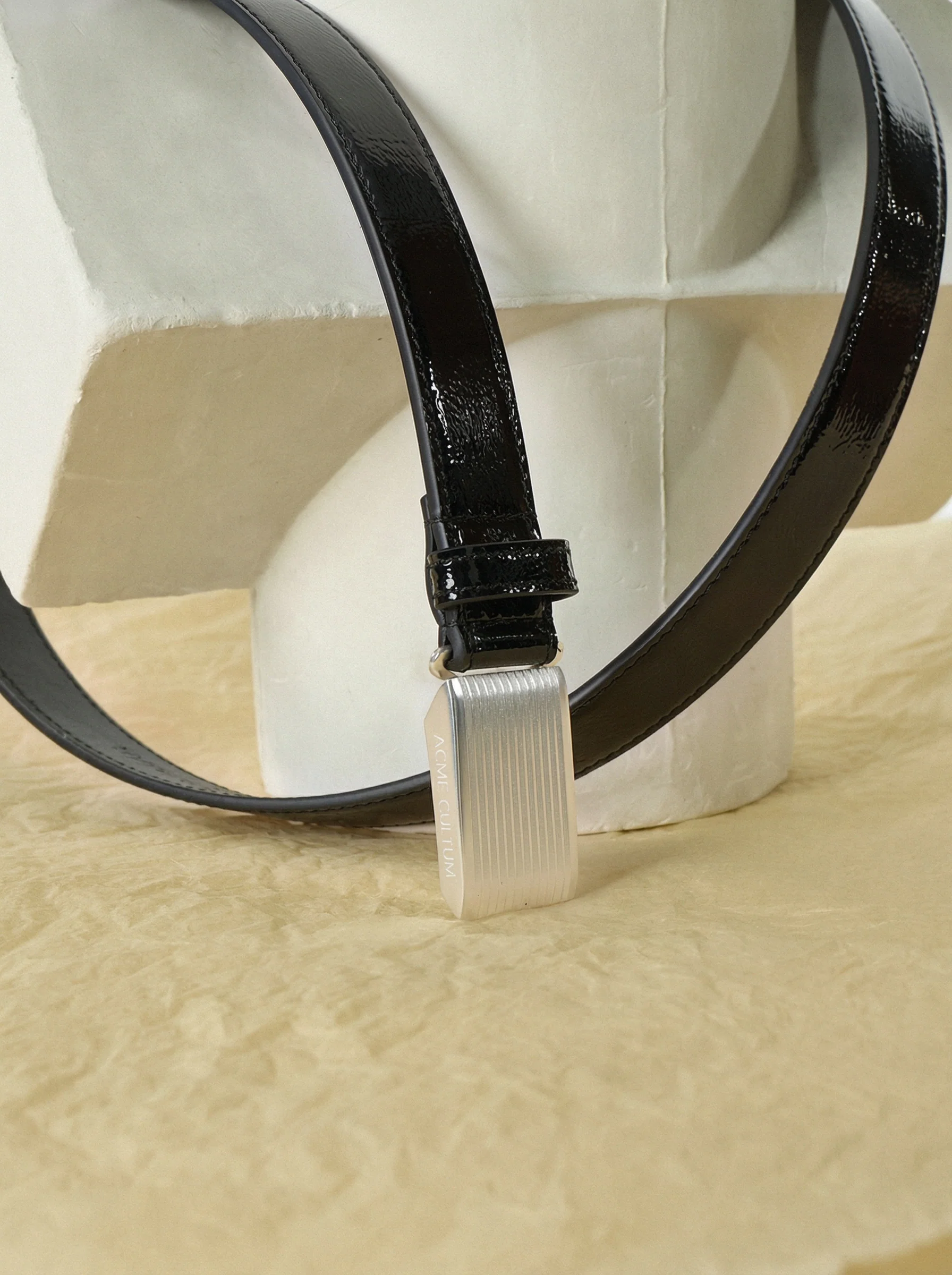 Top-Grain Croc-Embossed Leather Belt - Image 5