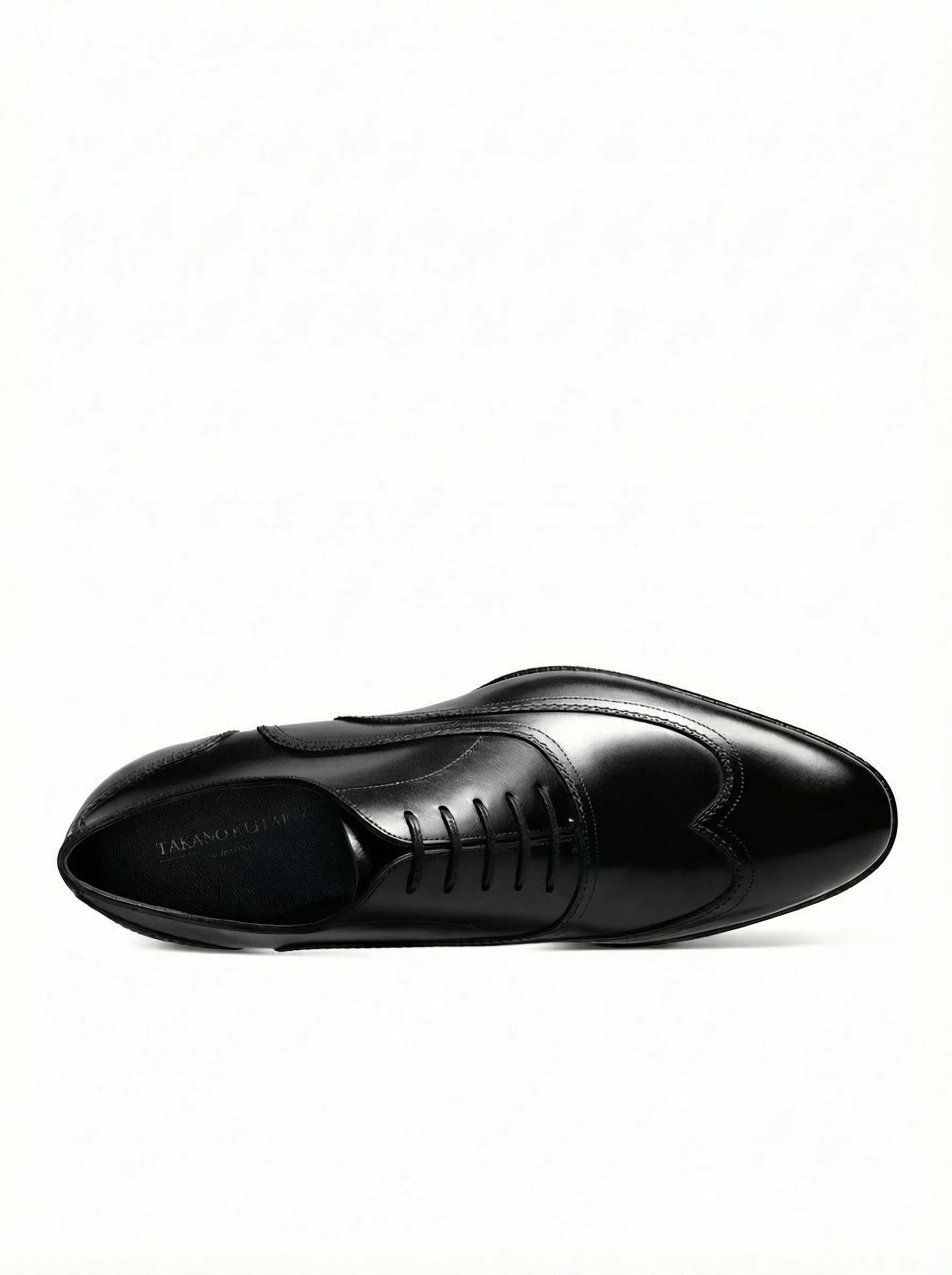 Top-Grain Leather Almond-Toe Wing-Stitch Oxford - Image 2