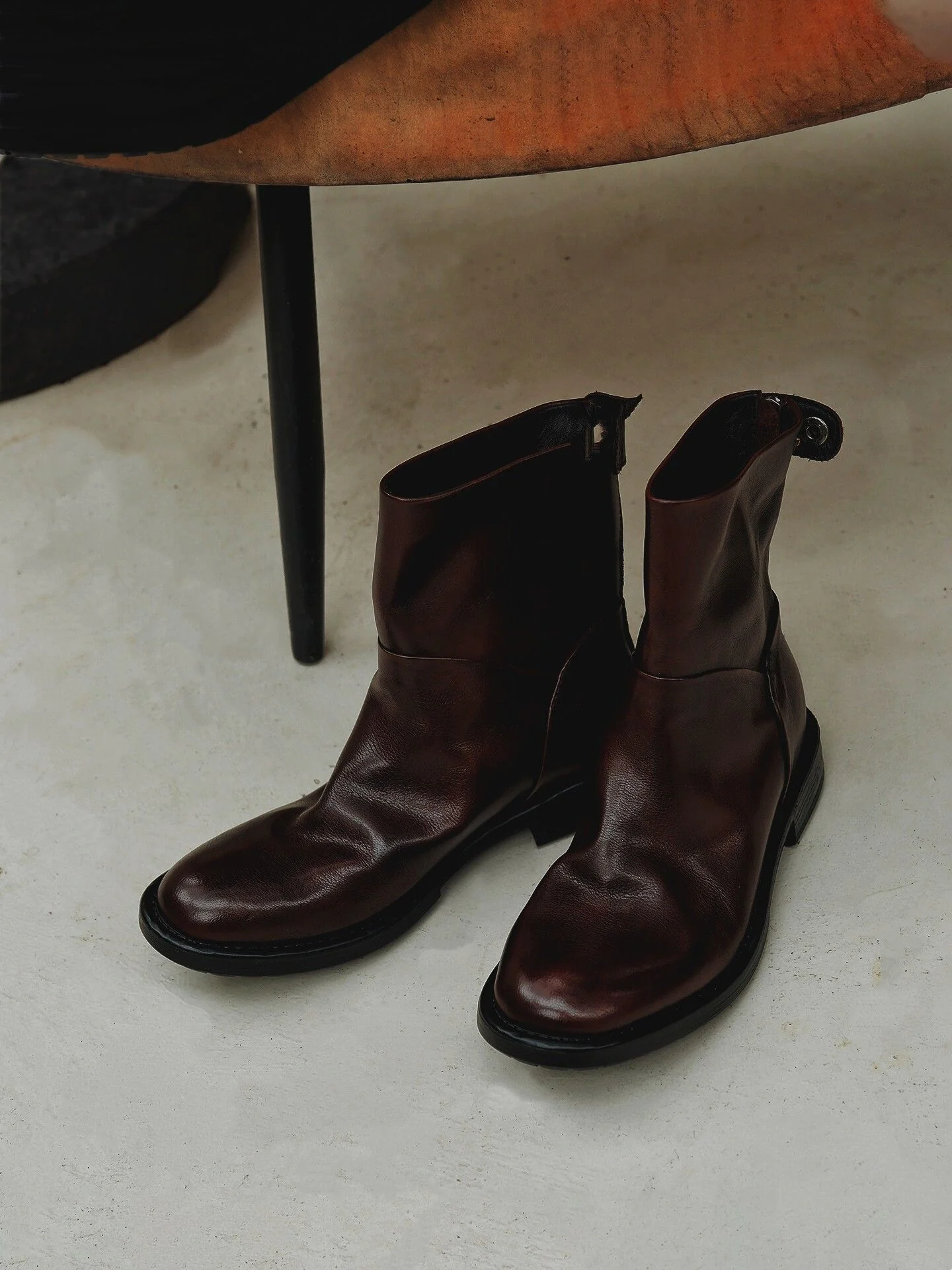 Top-Grain Leather Back-Zip Ankle Boots - Image 3