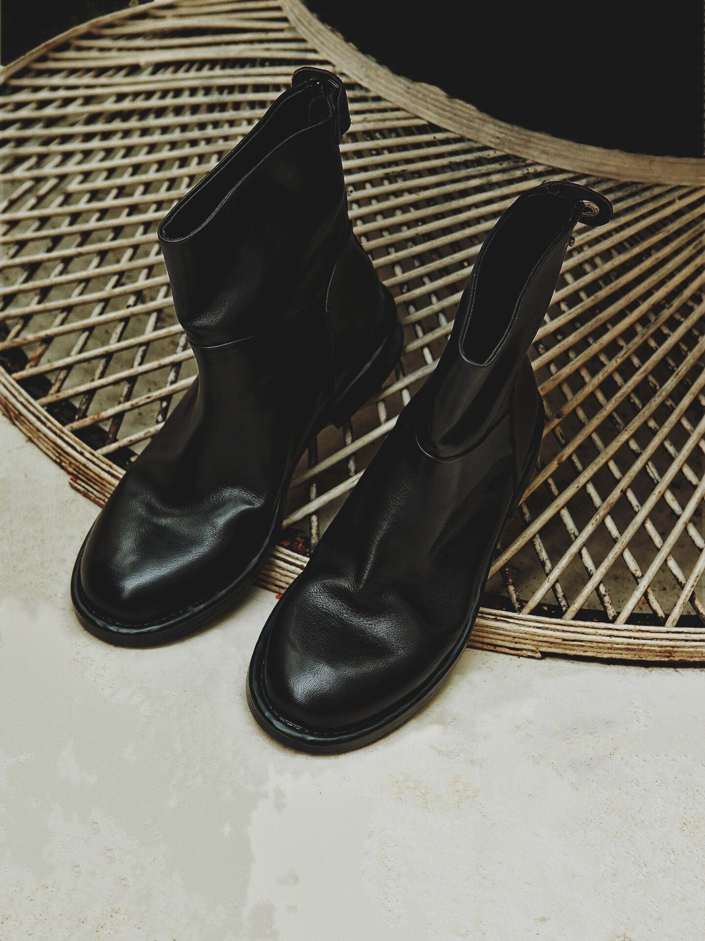 Top-Grain Leather Back-Zip Ankle Boots - Image 4