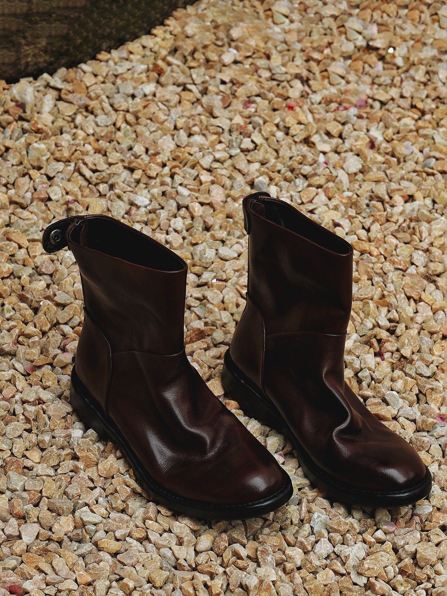 Top-Grain Leather Back-Zip Ankle Boots - Image 9