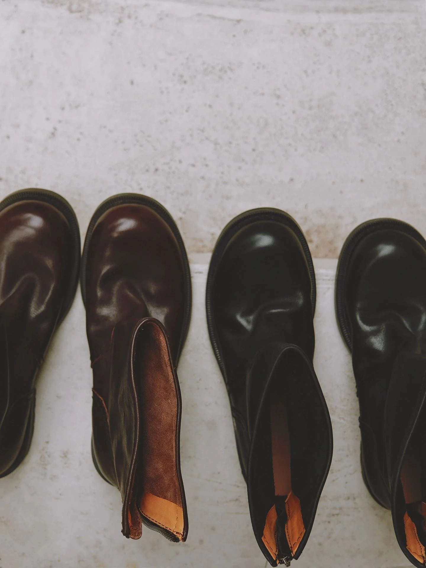 Top Grain Leather Back-Zip Boots