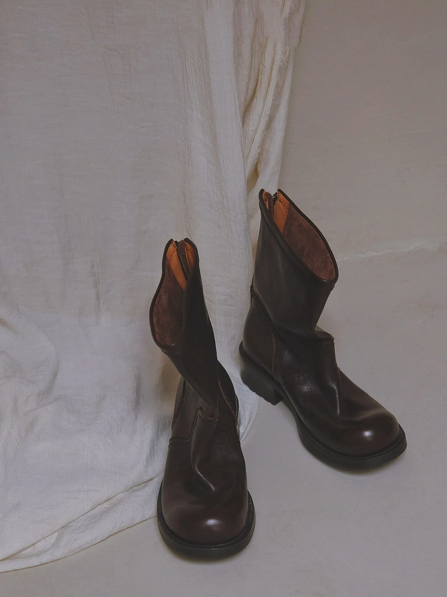 Top Grain Leather Back-Zip Boots - Image 6