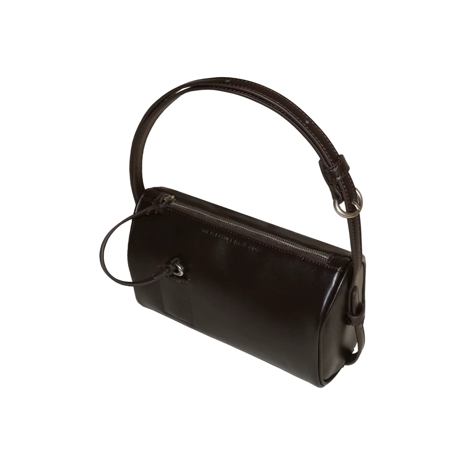 Top Grain Leather Barrel Shoulder Bag - Image 6