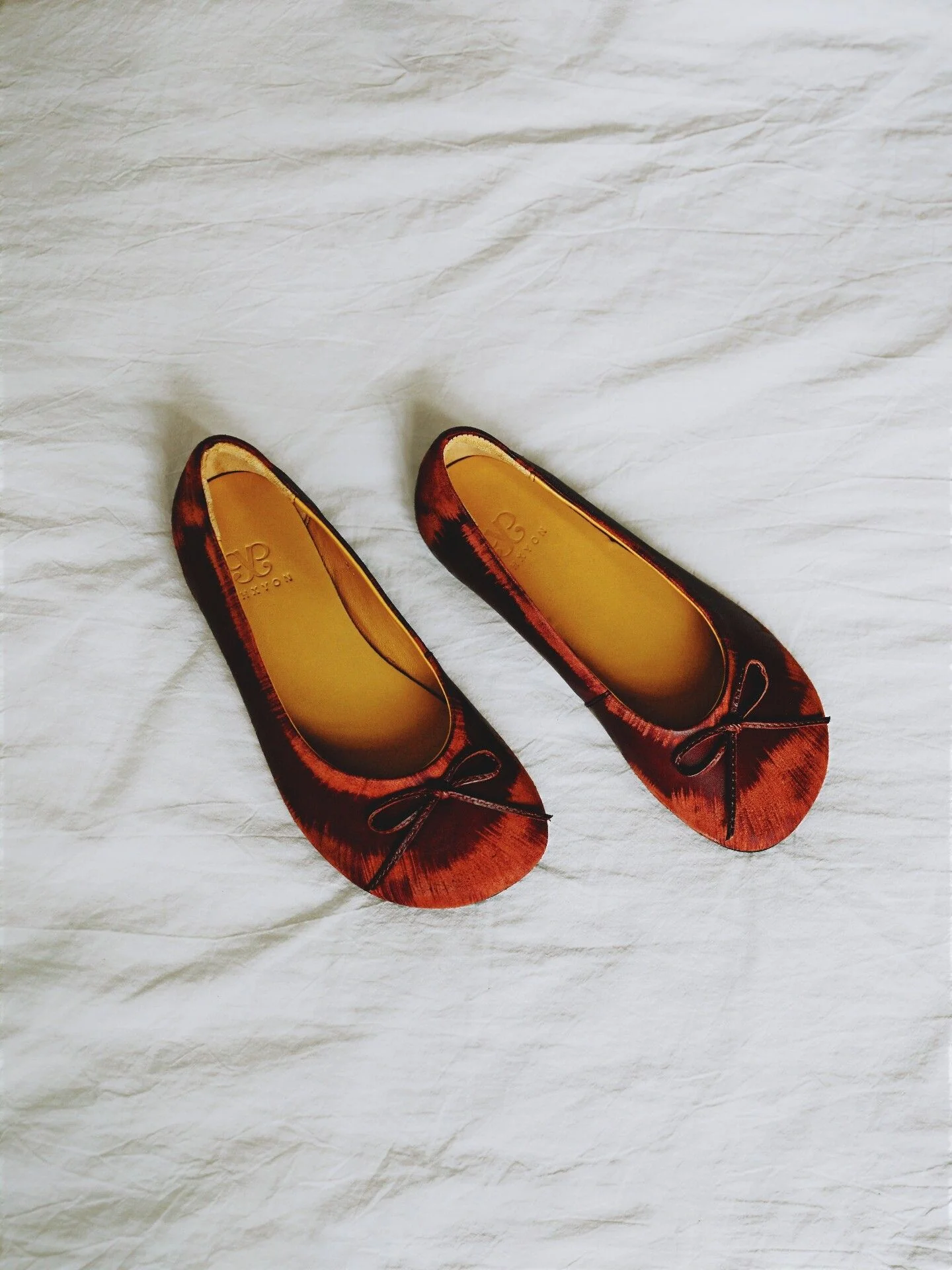 Top Grain Leather Brushstroke Ballet Flats - Image 5