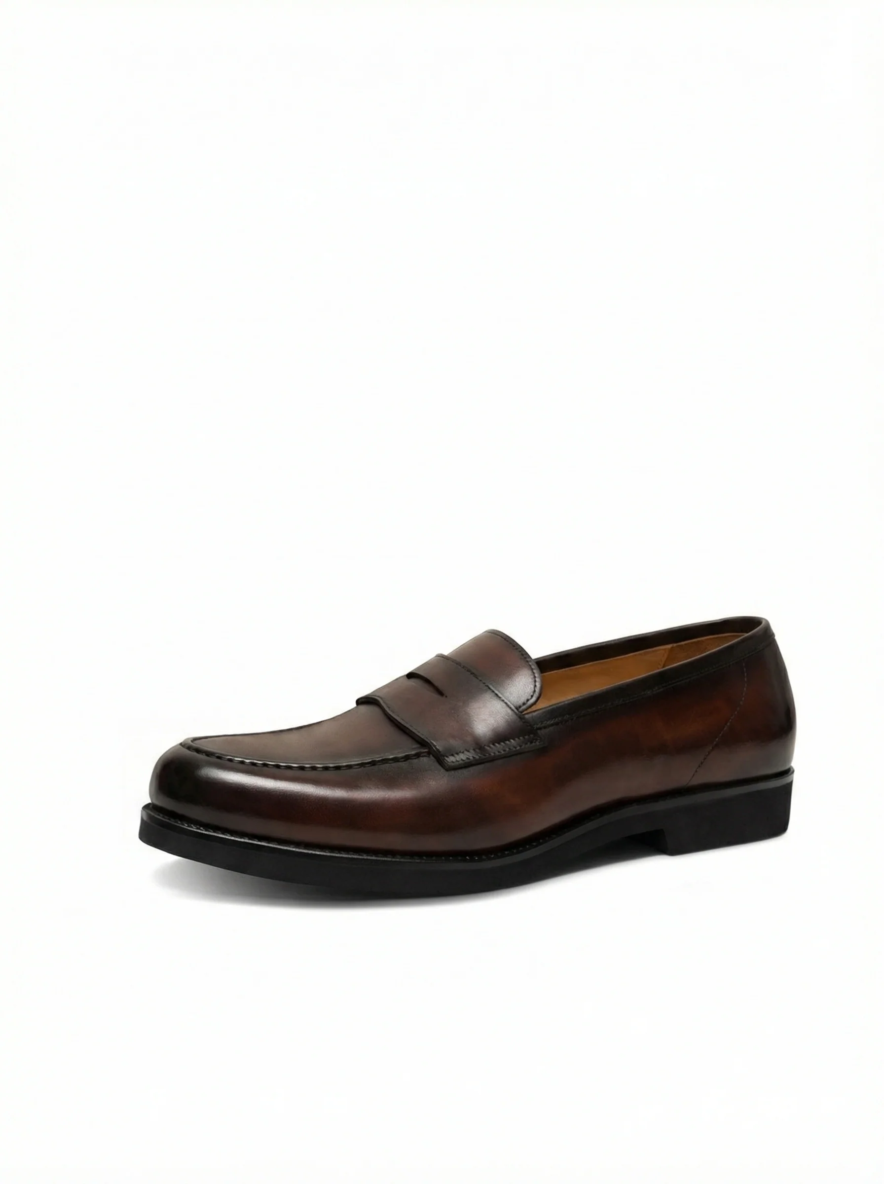 Top Grain Leather Burnished Calf Penny Loafer - Image 2