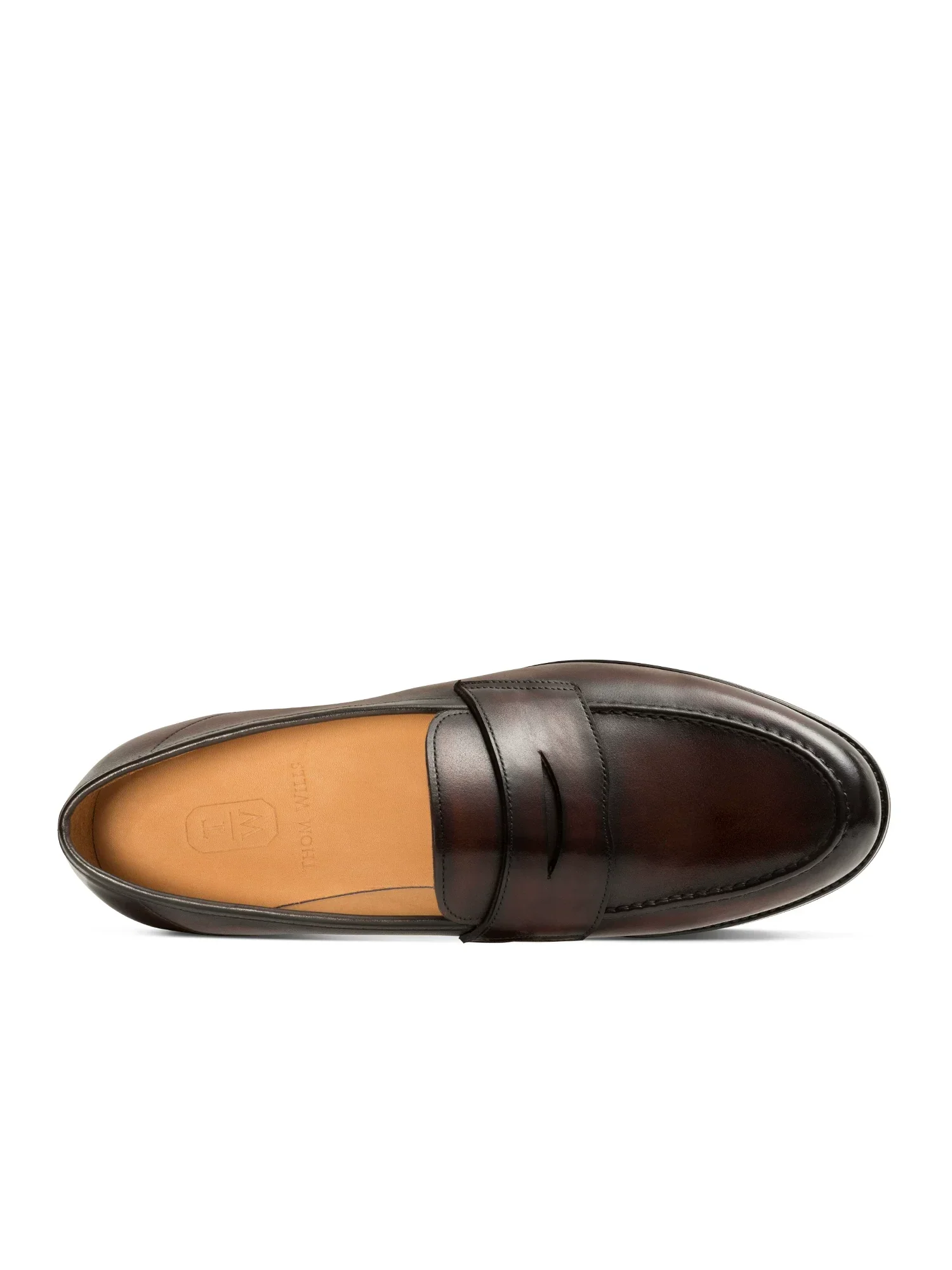 Top Grain Leather Burnished Calf Penny Loafer - Image 3