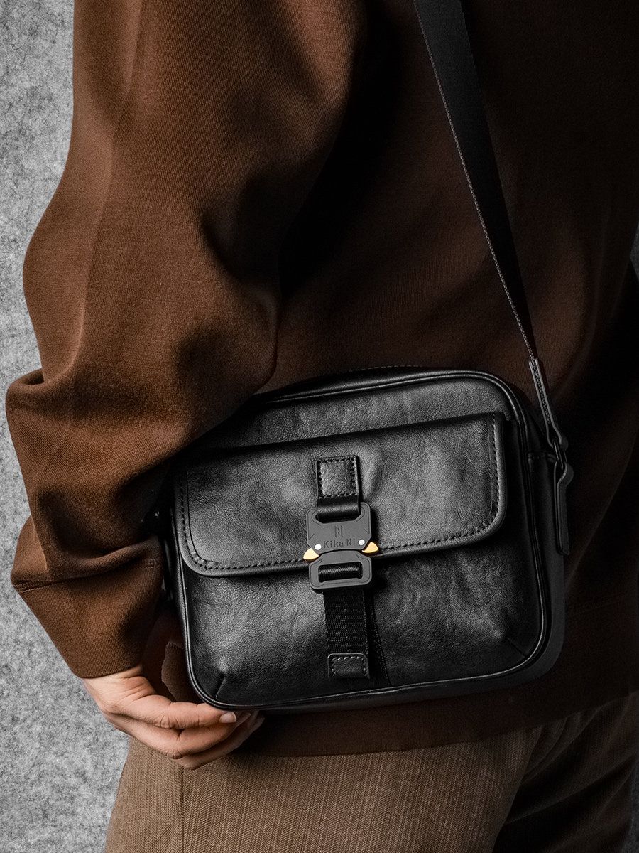 Top‑Grain Leather Camera Bag