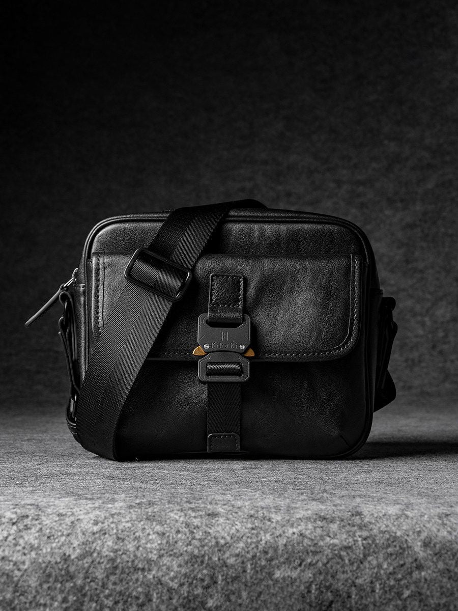 Top‑Grain Leather Camera Bag - Image 5