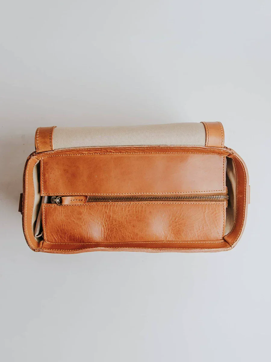 Top-Grain Leather Camera Messenger Bag - Image 5