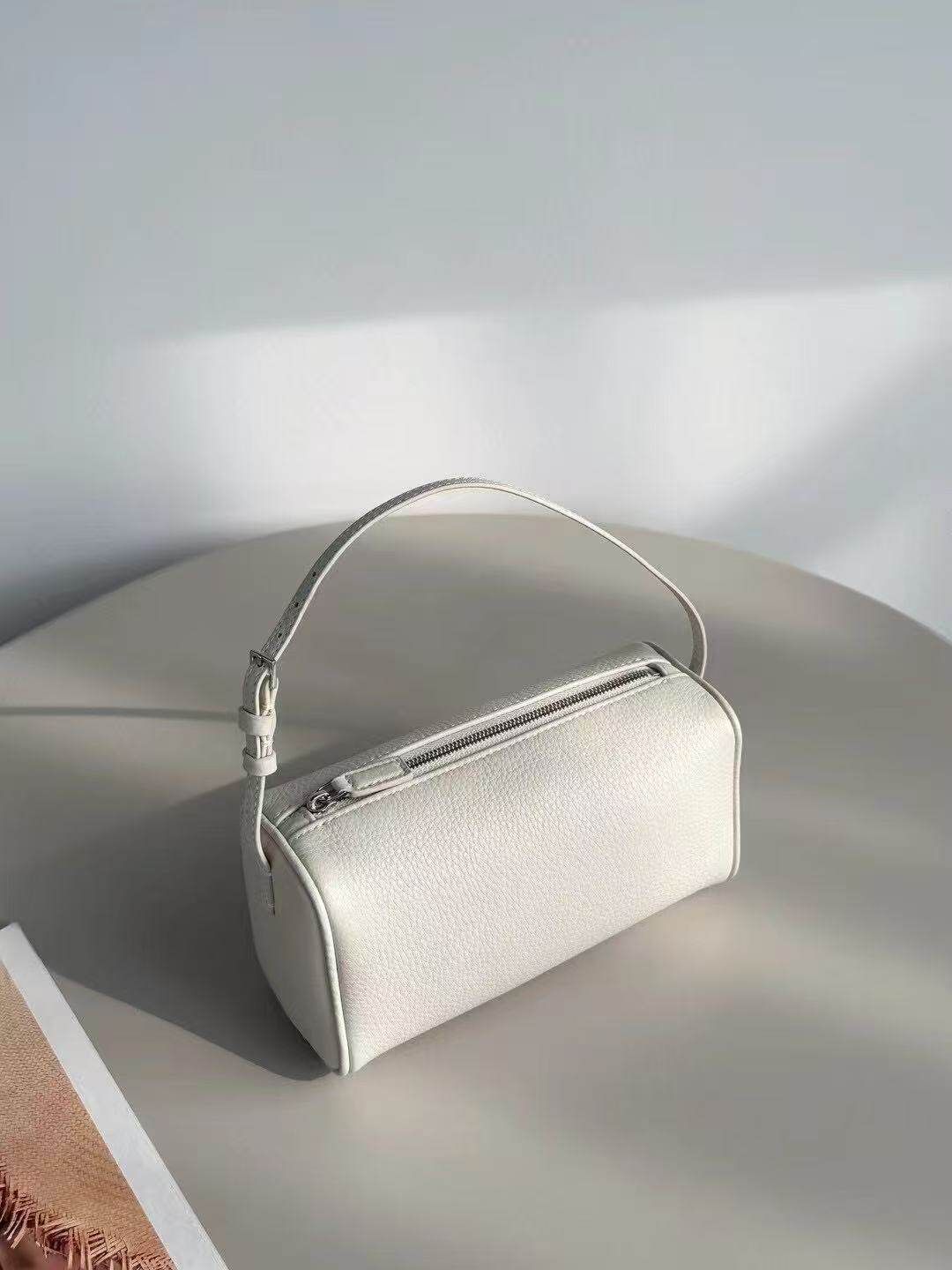 Top Grain Leather Cowhide Barrel Bag - Image 3