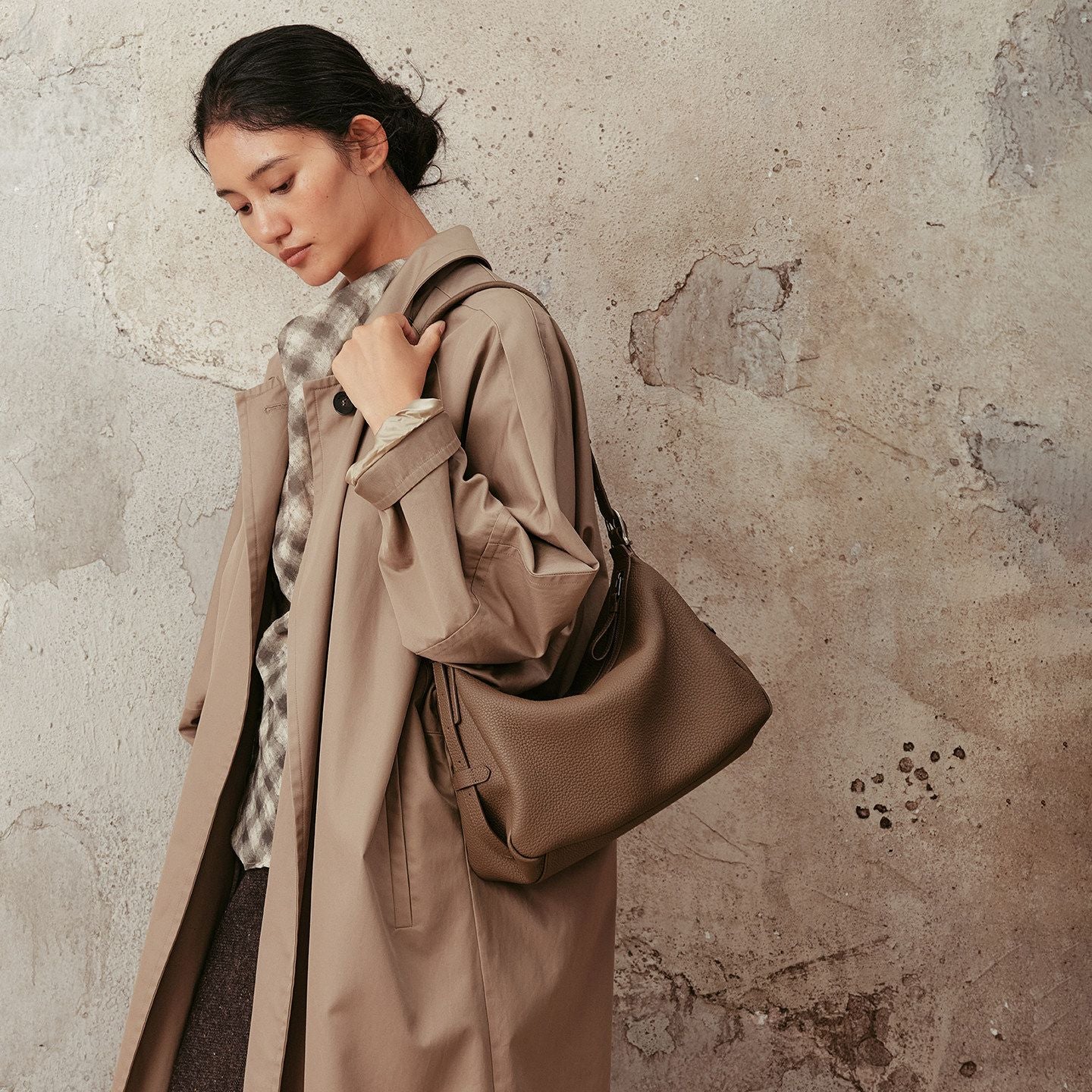 Top-Grain Leather Crescent Hobo Bag - Image 8