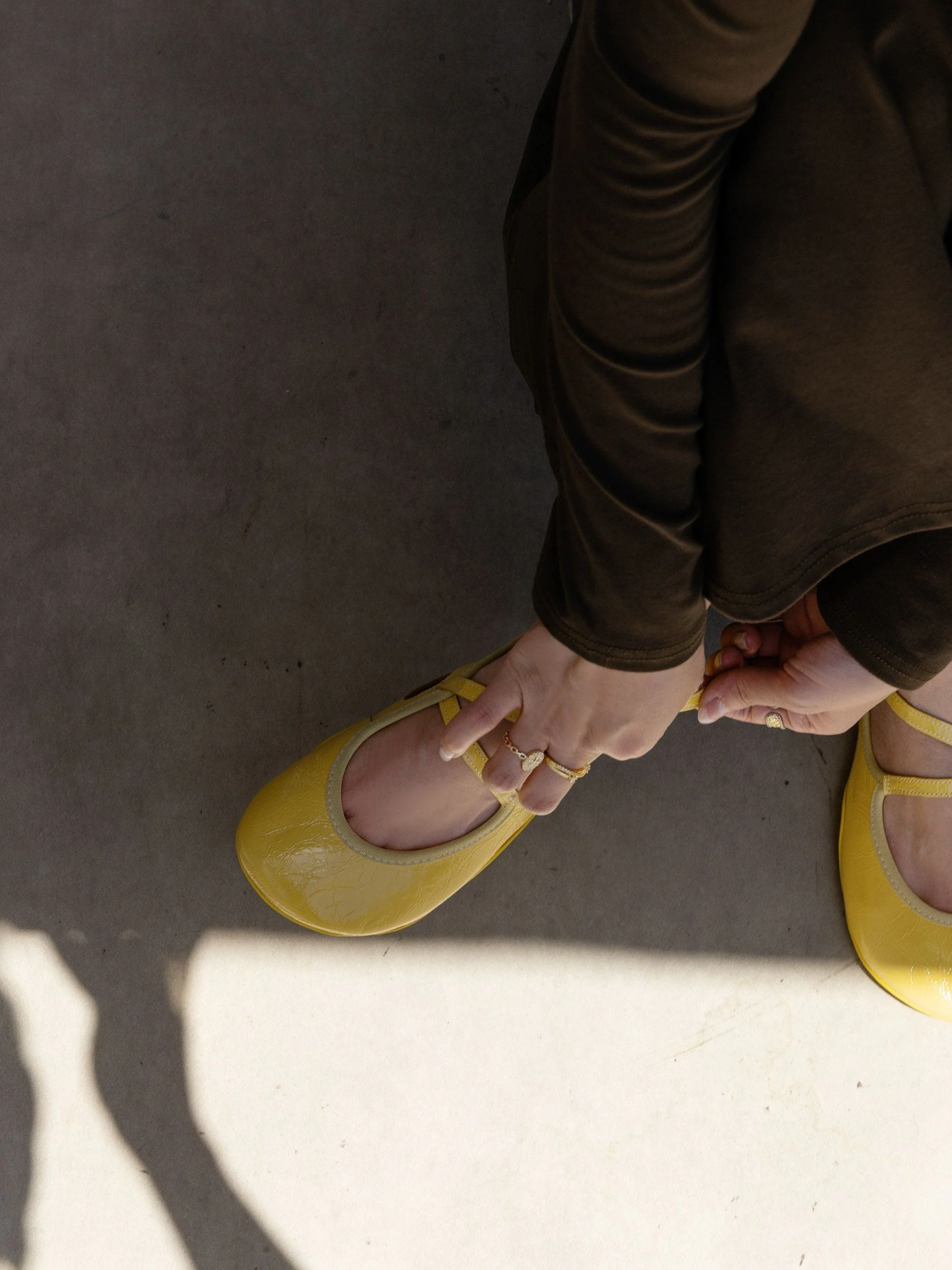 Top Grain Leather Crisscross Mary Jane Flats - Image 10