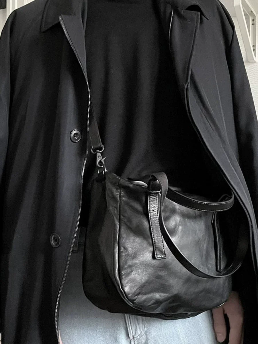 Top-Grain Leather Crossbody Bag - Image 2