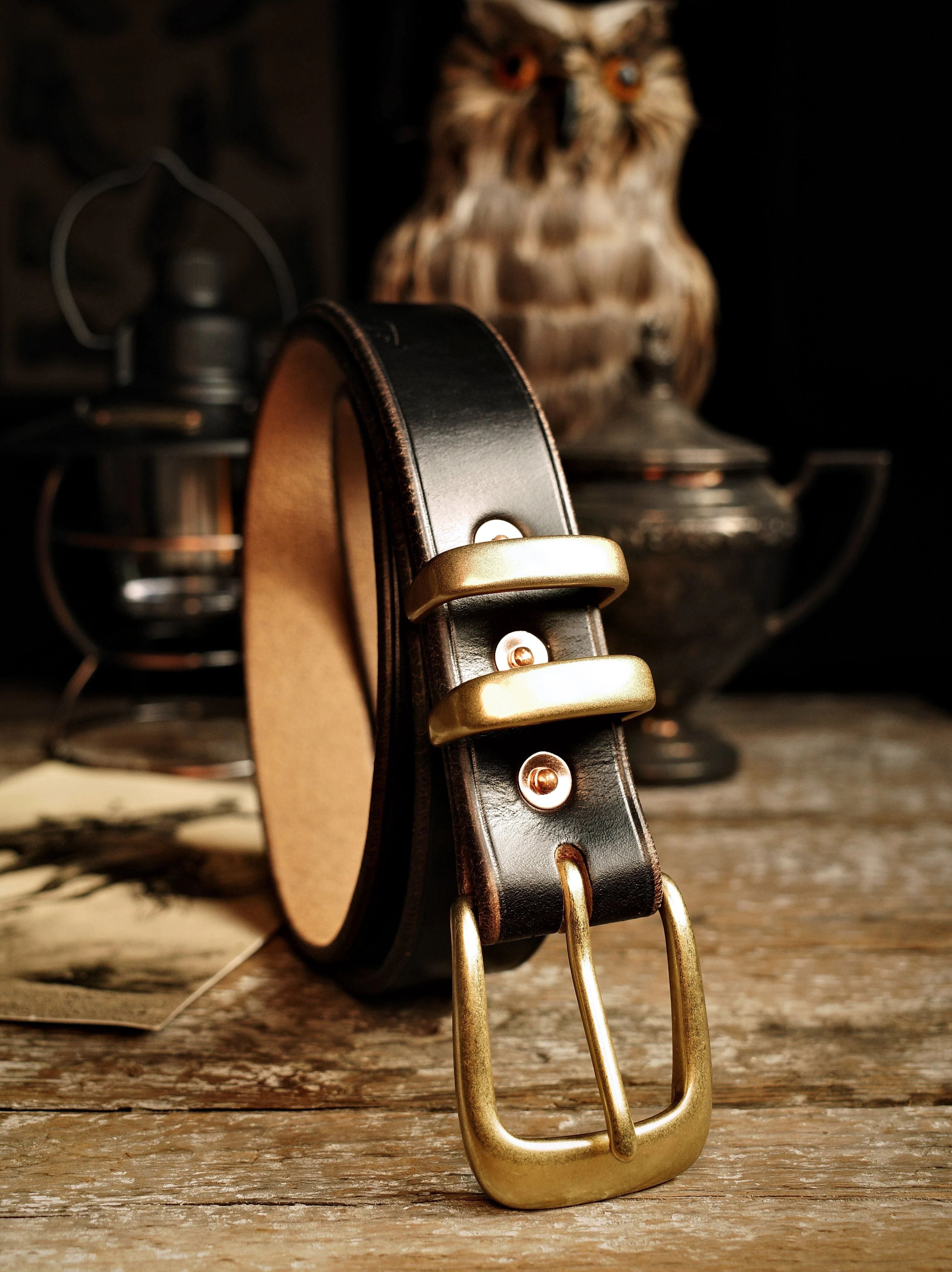 Top-Grain Leather Double-Keeper Belt