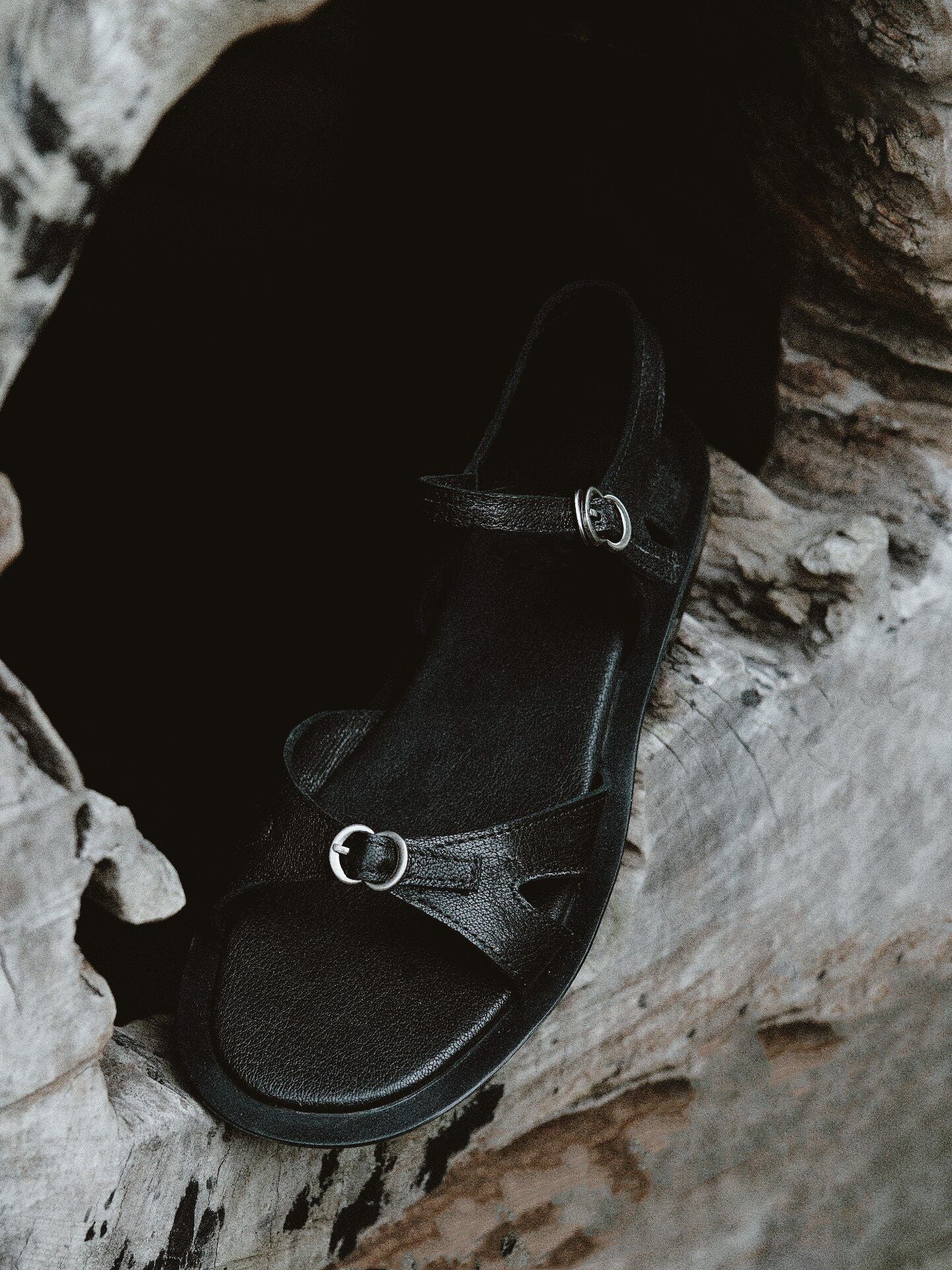 Top Grain Leather Double-Ring Sandal - Image 2
