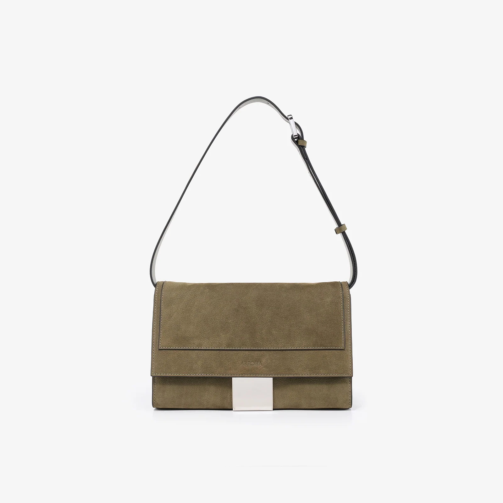 Top-Grain Leather Flap Shoulder Bag - Image 7